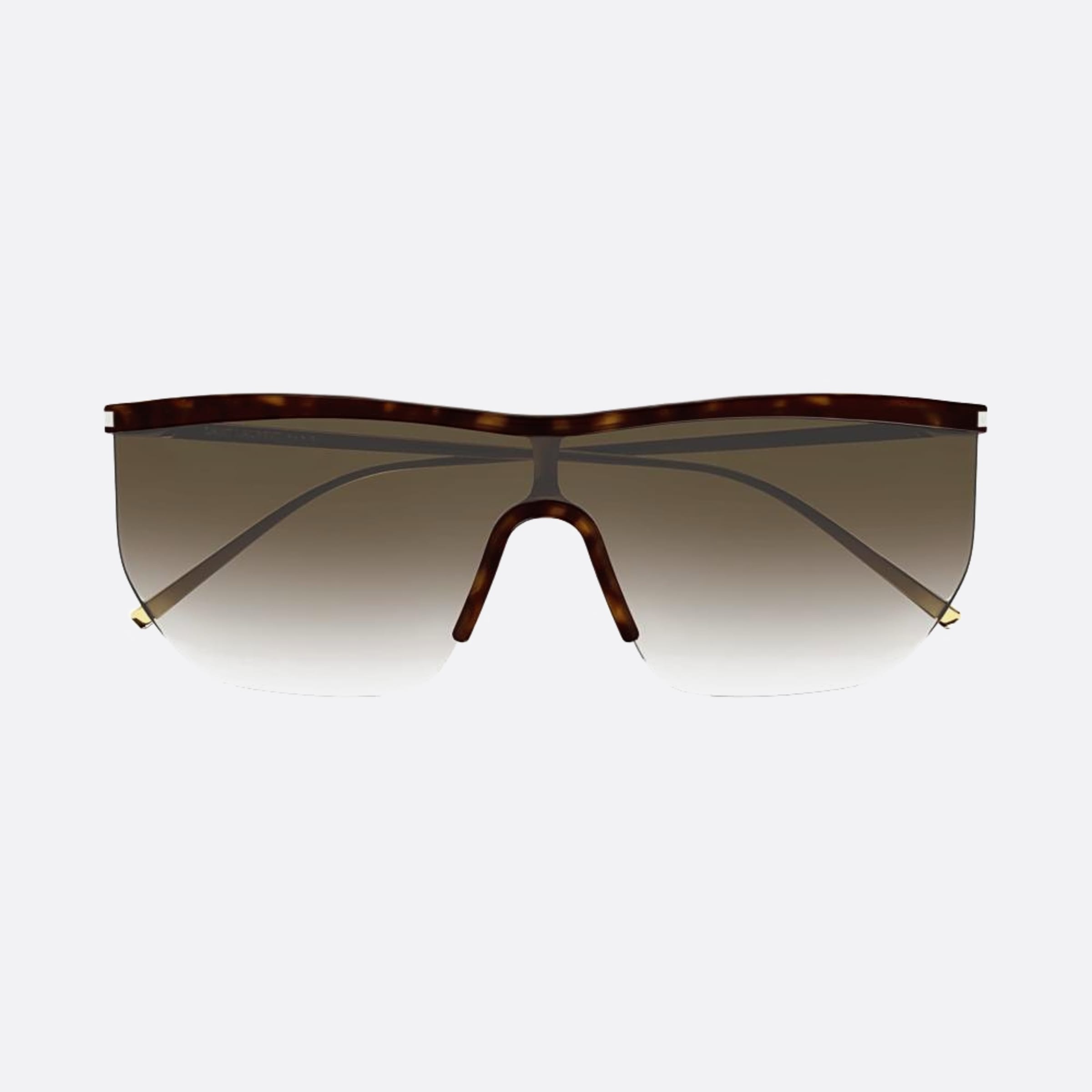 Saint 99mm Laurent Mask Havana Shield Women Sunglasses - Main View