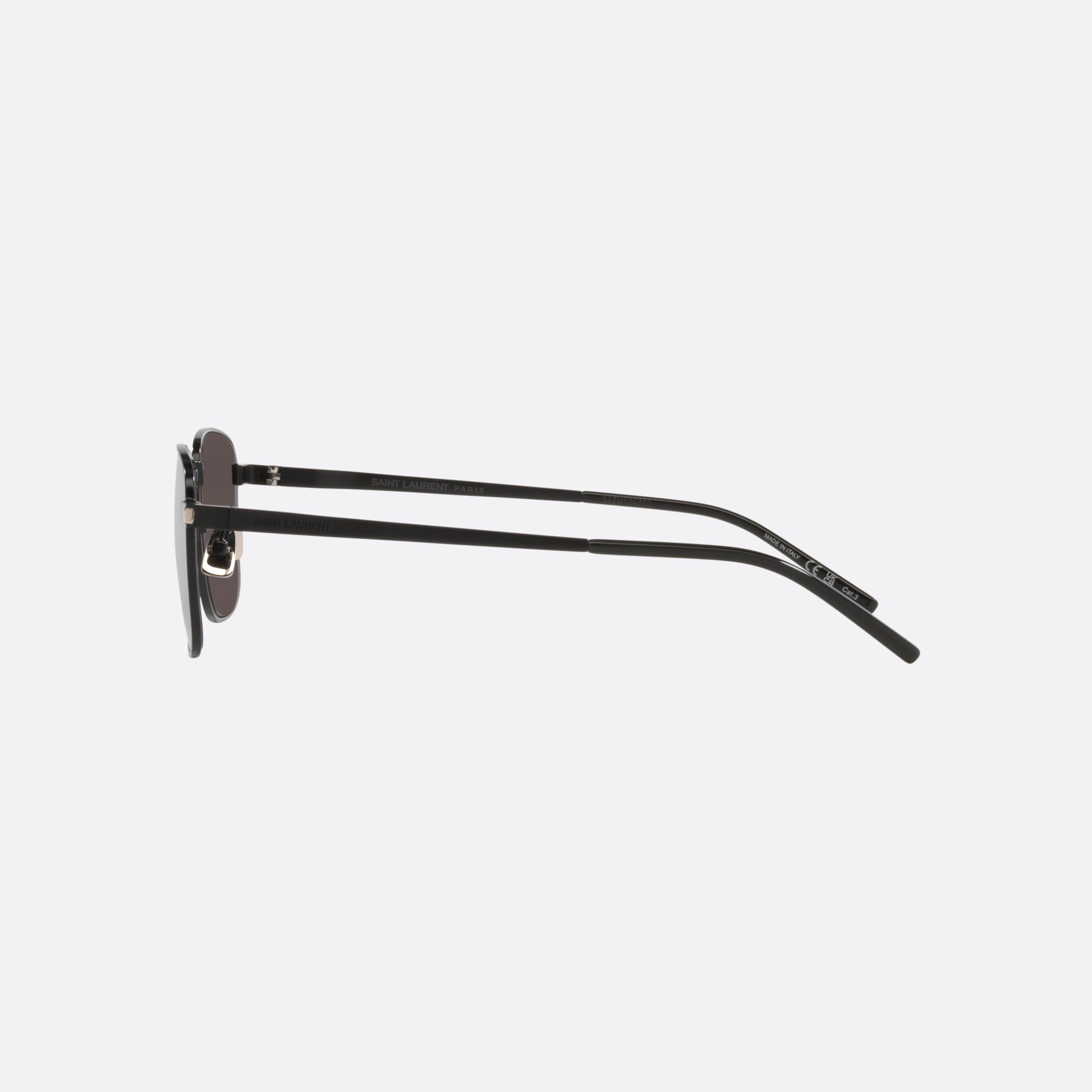 Saint 52mm Laurent Black Rectangular Unisex Sunglasses - Detail View