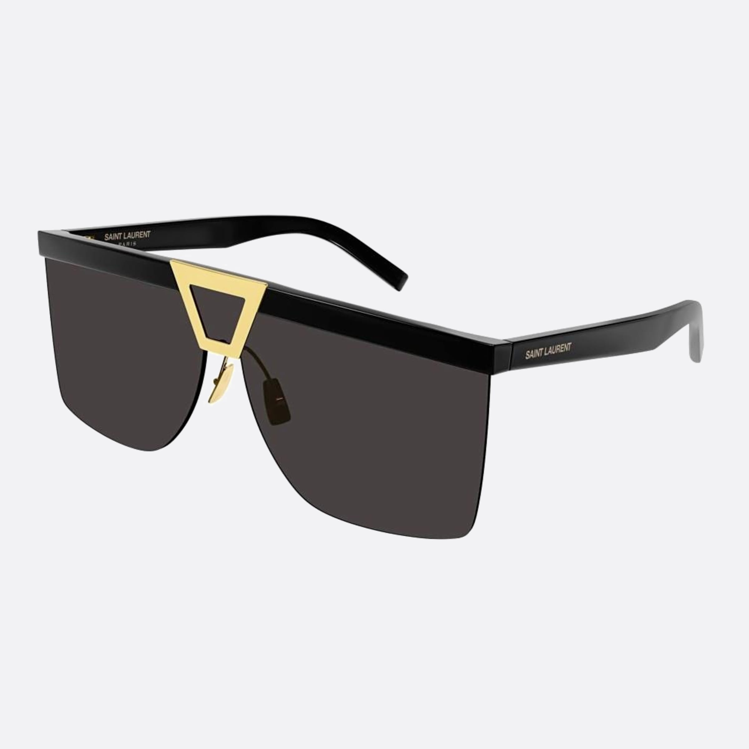 Saint 99mm Laurent Palace Black Shield Woman Sunglasses - Side View