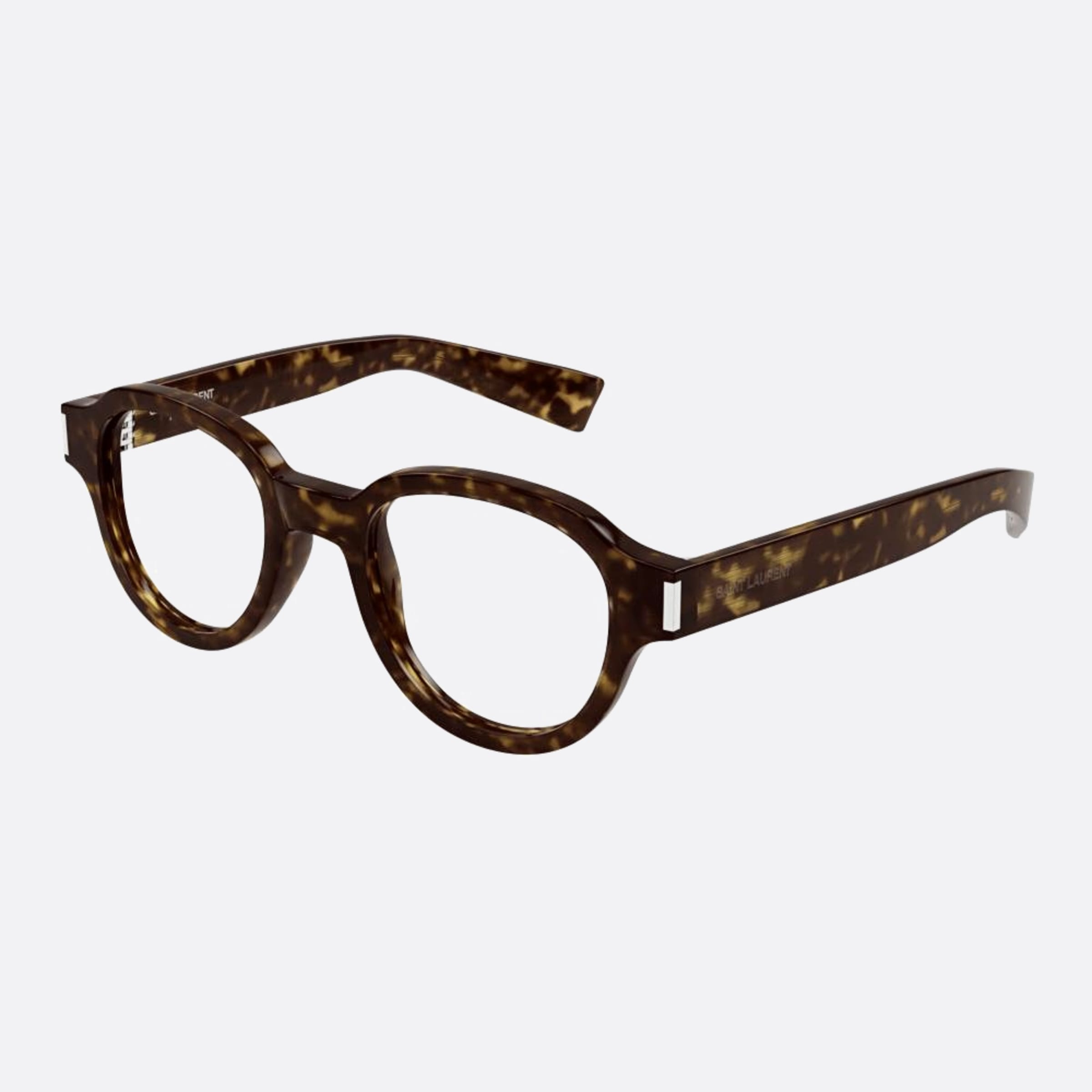 Saint 48mm Laurent Opt Havana Pantos Unisex Eyeglasses - Side View