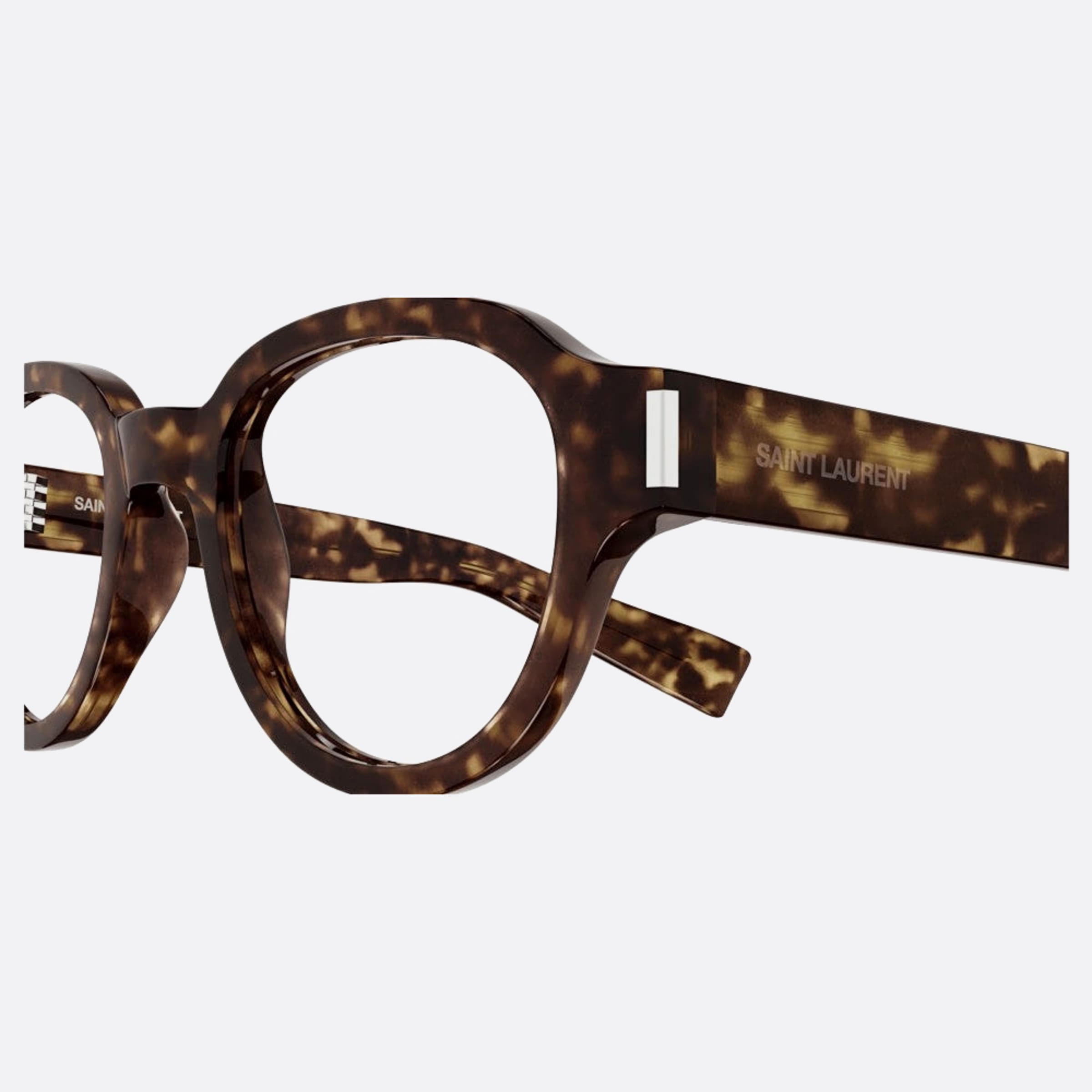 Saint 48mm Laurent Opt Havana Pantos Unisex Eyeglasses - Detail View