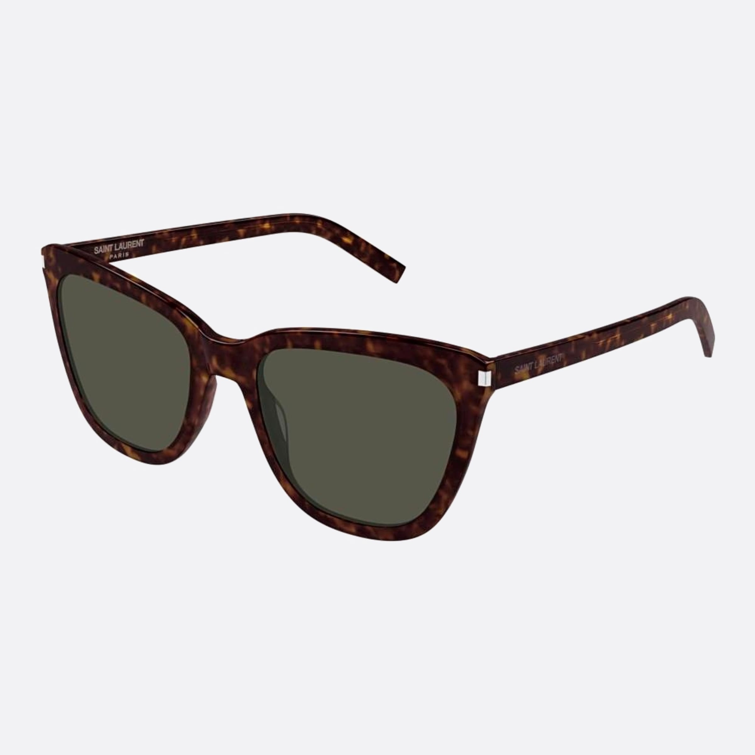 Saint 55mm Laurent Slim Havana Squared Woman Sunglasses - Side View