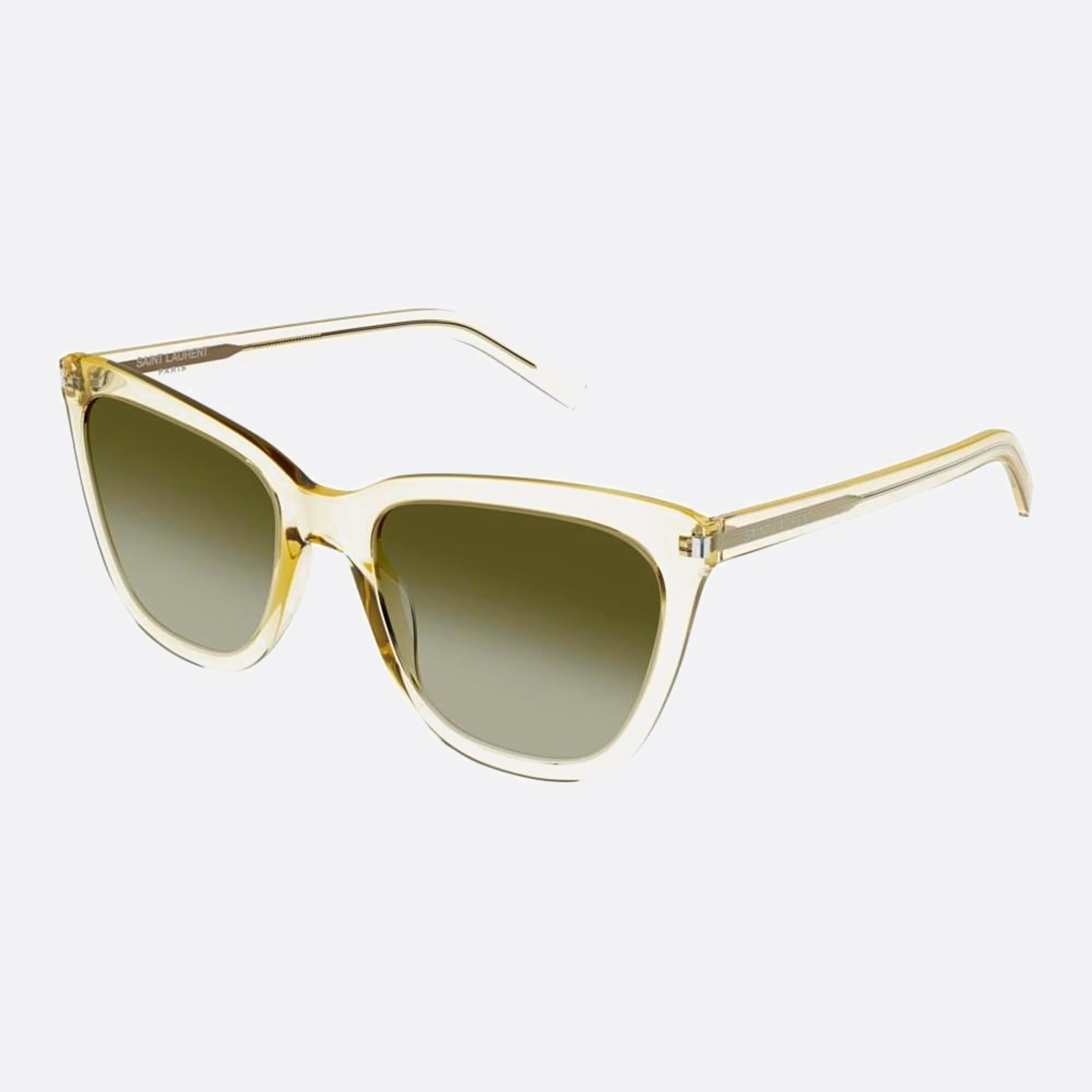 Saint 55mm Laurent Slim Swe Yellow Squared Women Sunglasses - Side View