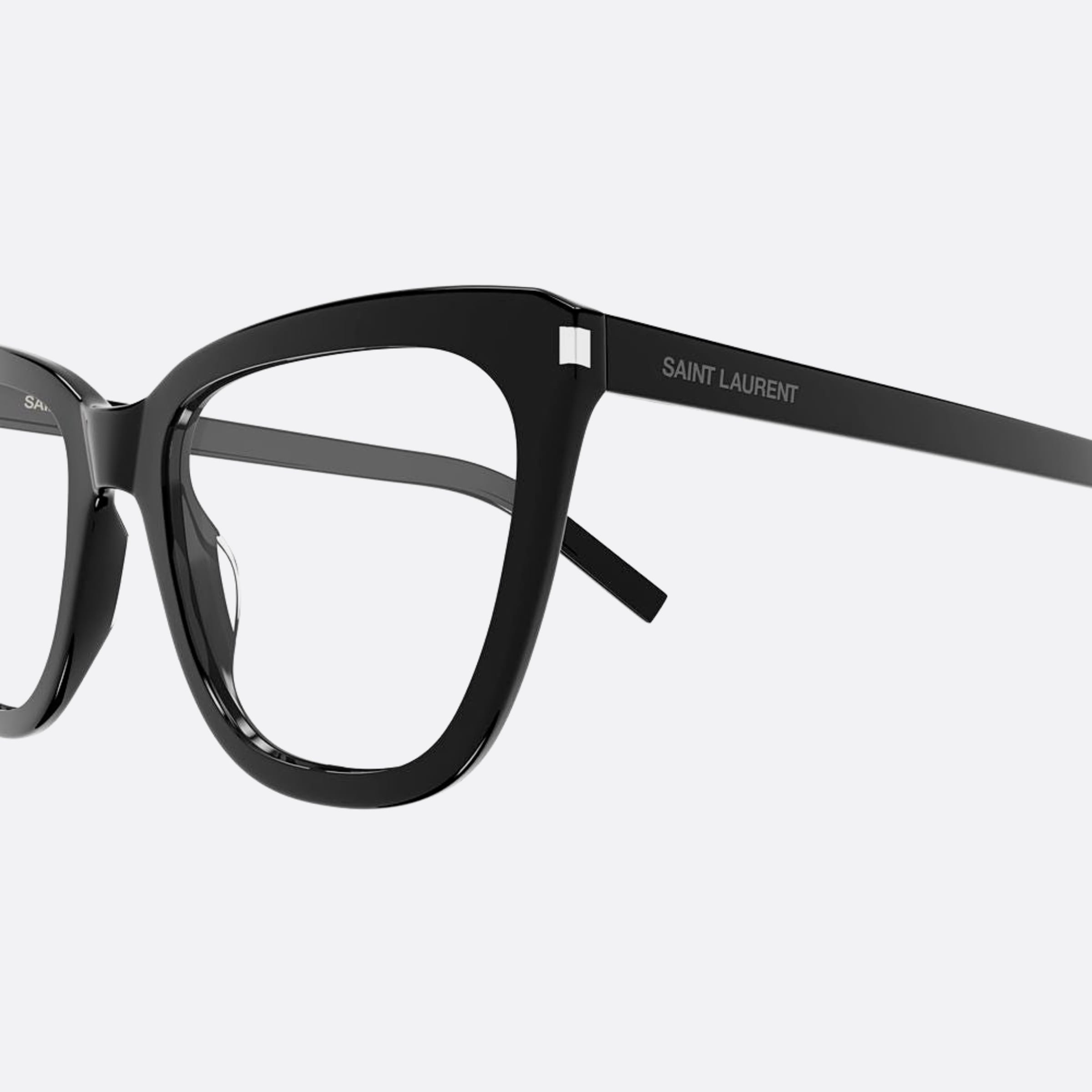 Saint 55mm Laurent Slim Opt Black Visor Woman Eyeglasses - Detail View