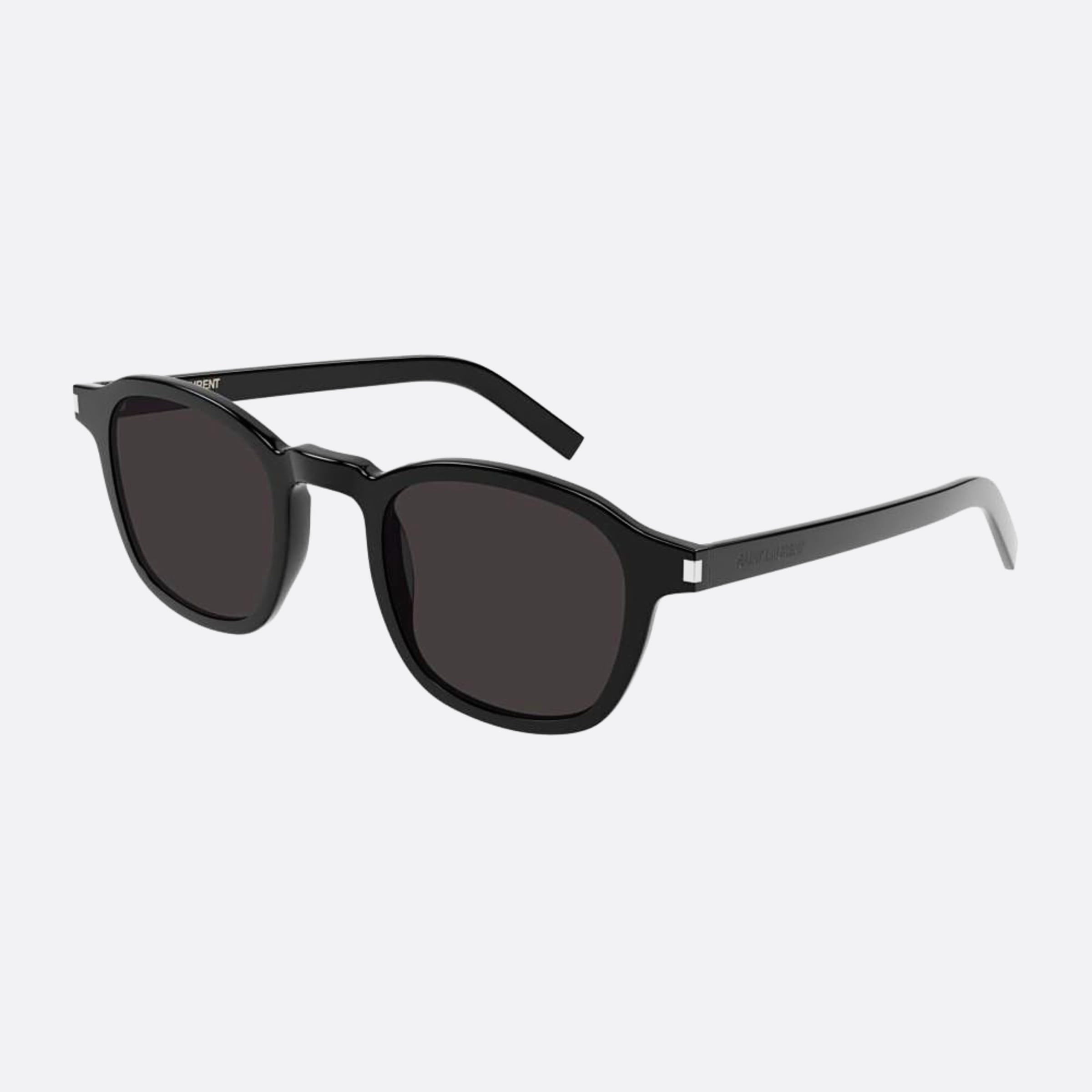 Saint 47mm Laurent Slim Black Geometric Man Sunglasses - Side View
