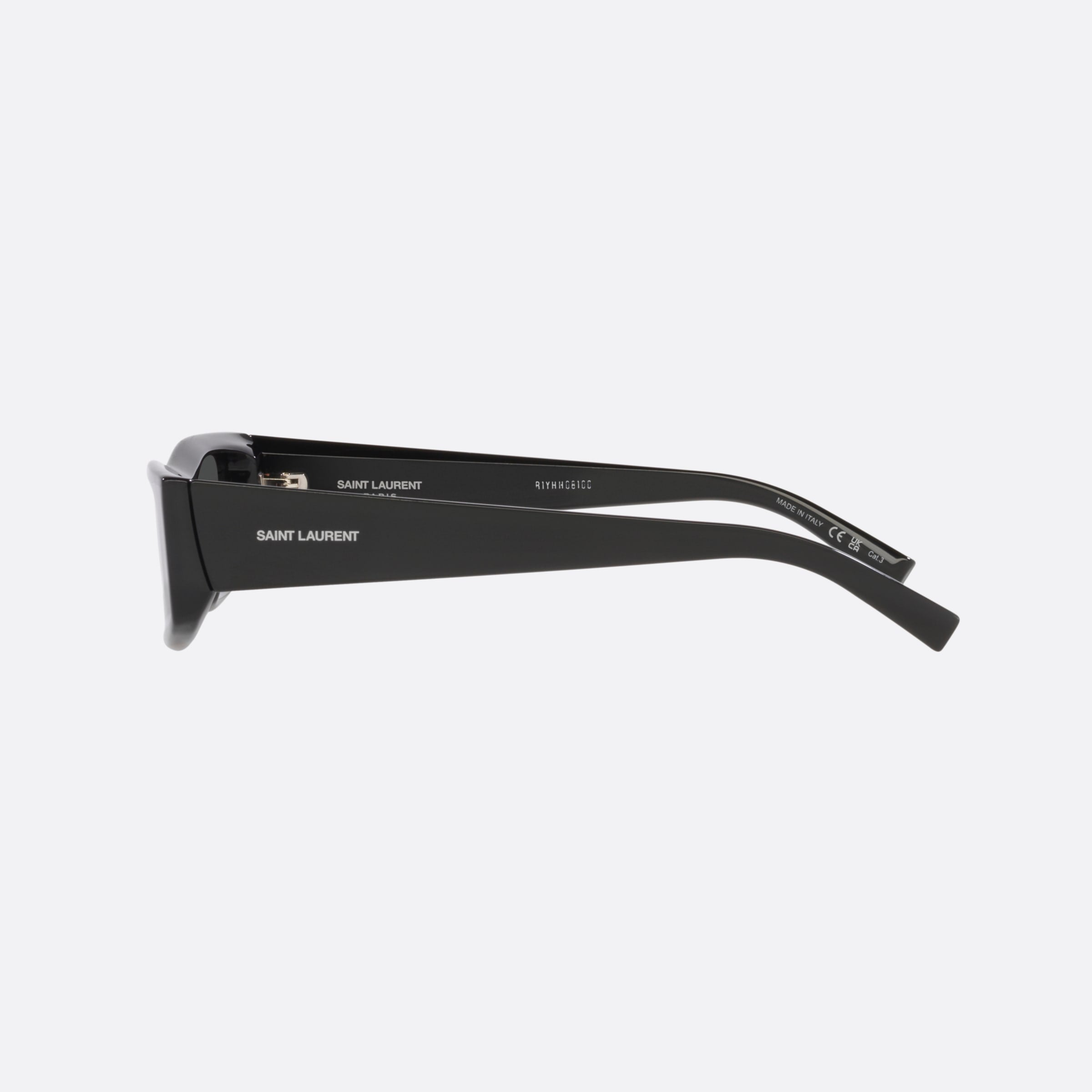 Saint 52mm Laurent Black Rectangular Unisex Sunglasses - Detail View