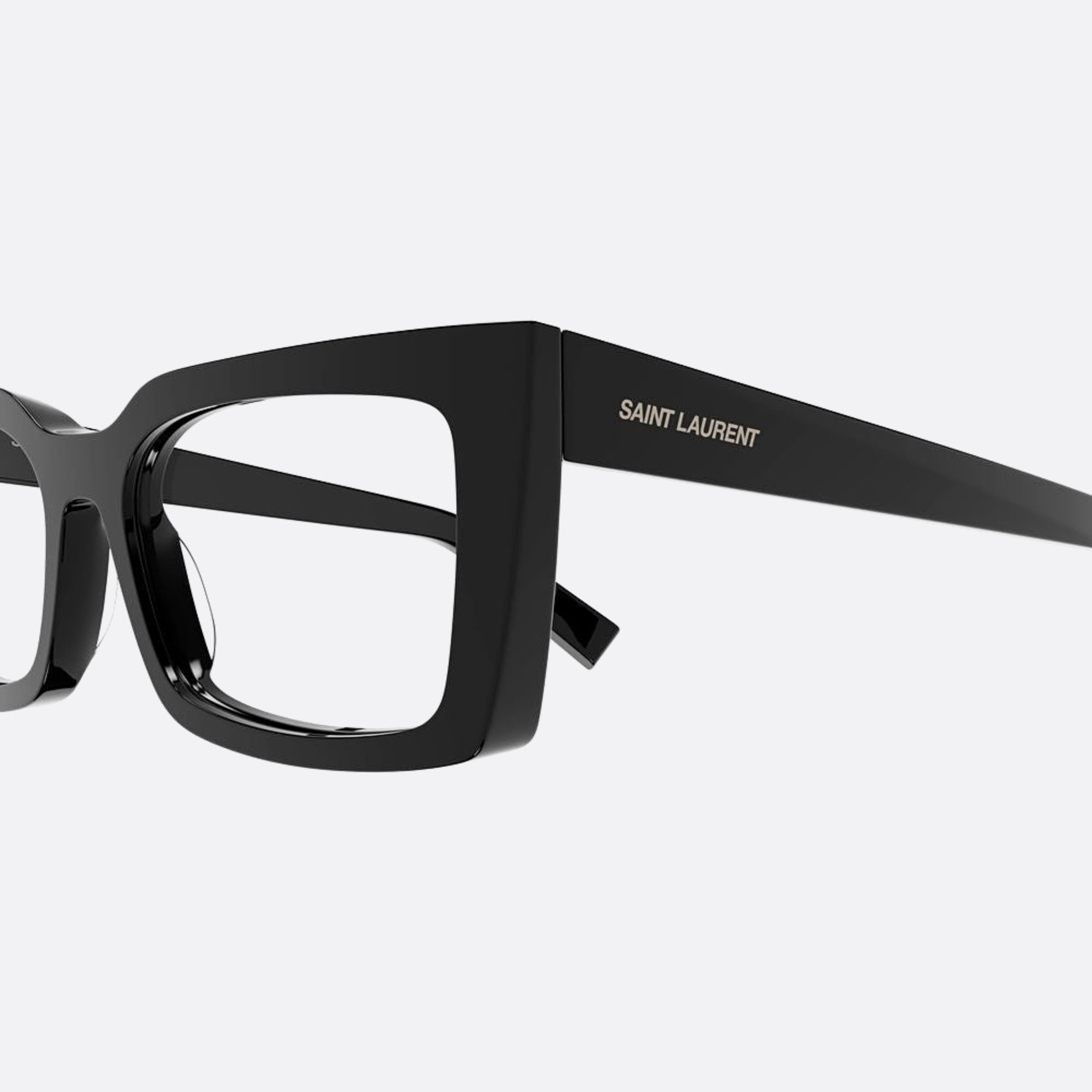 Saint 54mm Laurent Black Geometric Woman Eyeglasses - Detail View