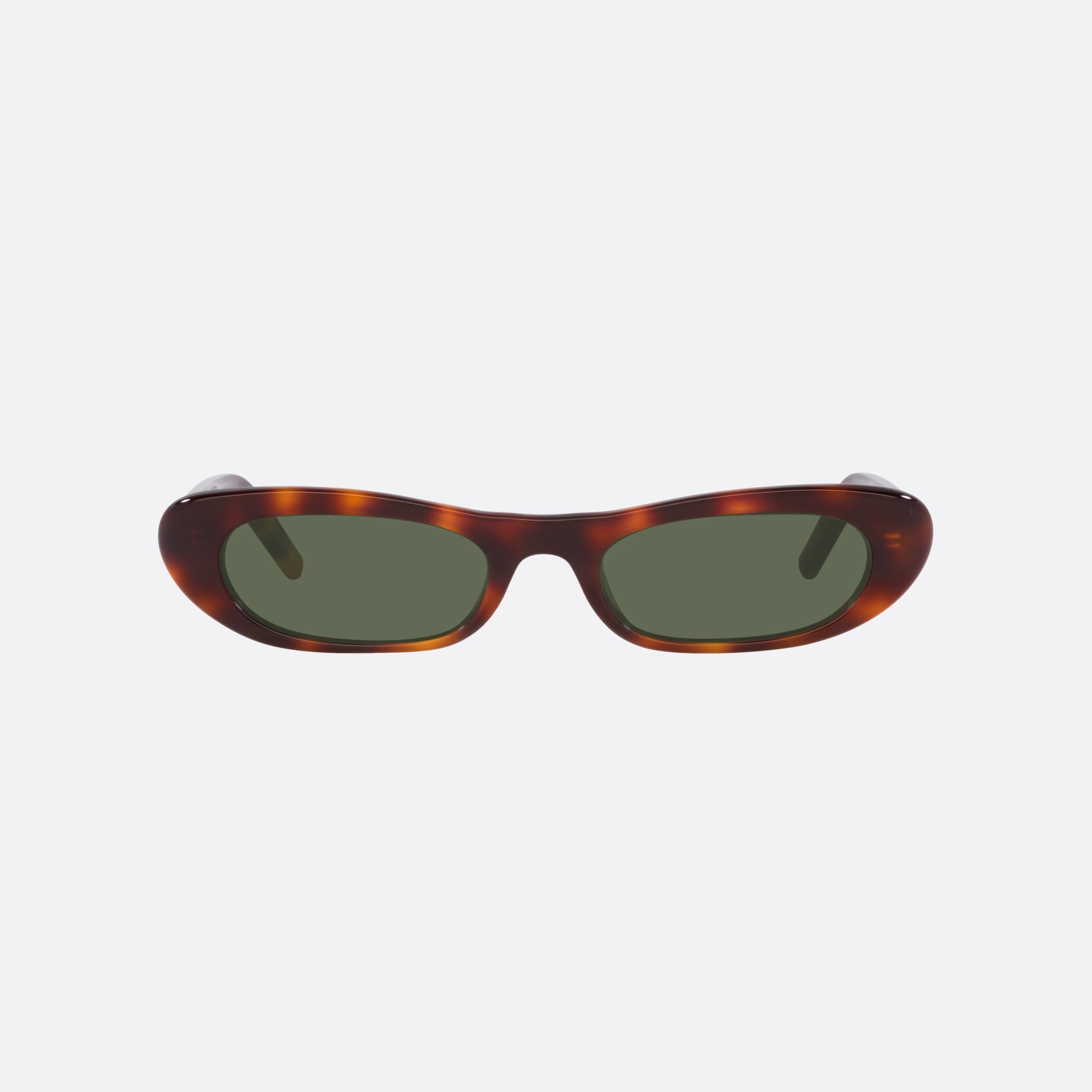Saint 53mm Laurent Shade Tortoise Round Woman Sunglasses - Side View