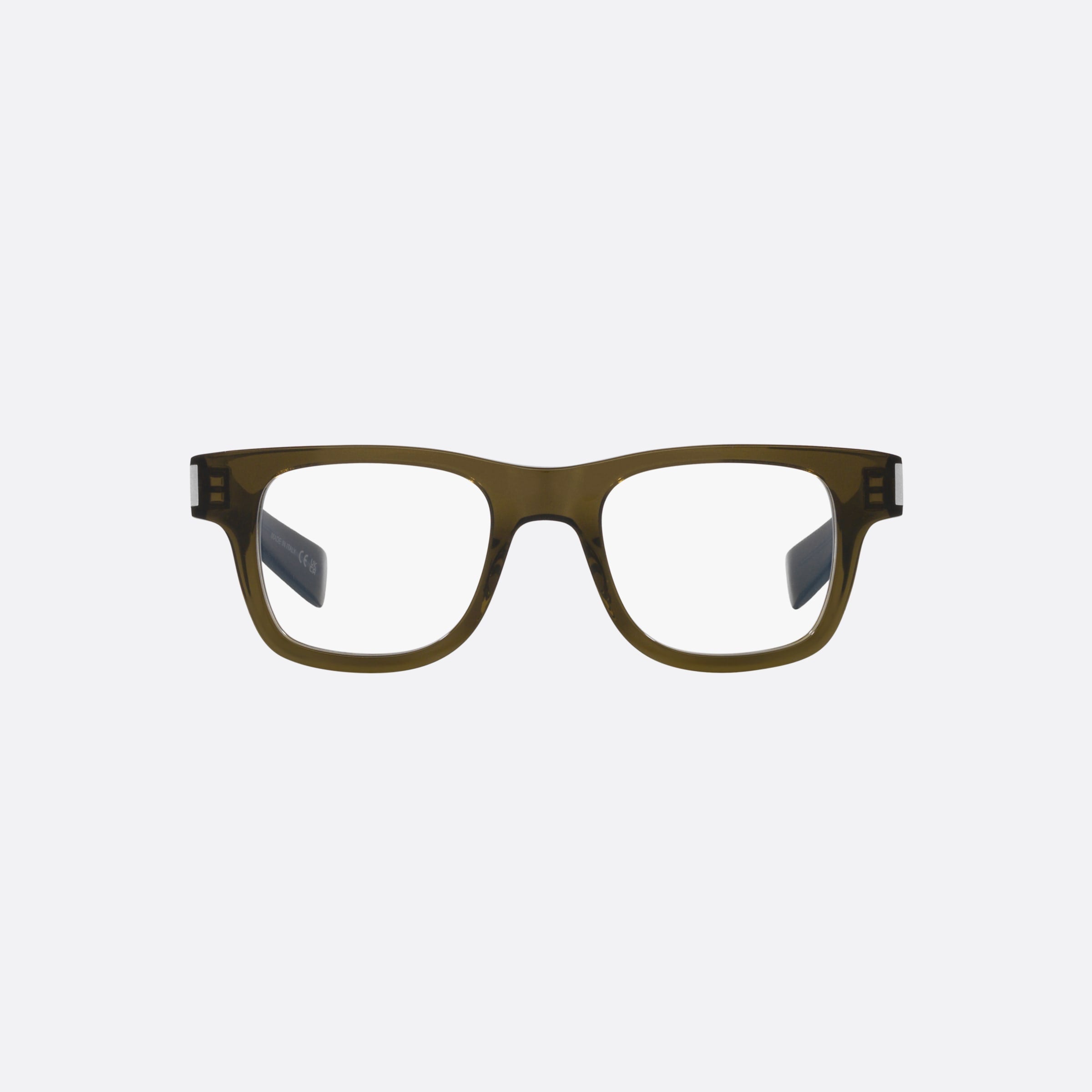 Saint 47mm Laurent Opt Green Rectangular Unisex Eyeglasses - Lifestyle Shot