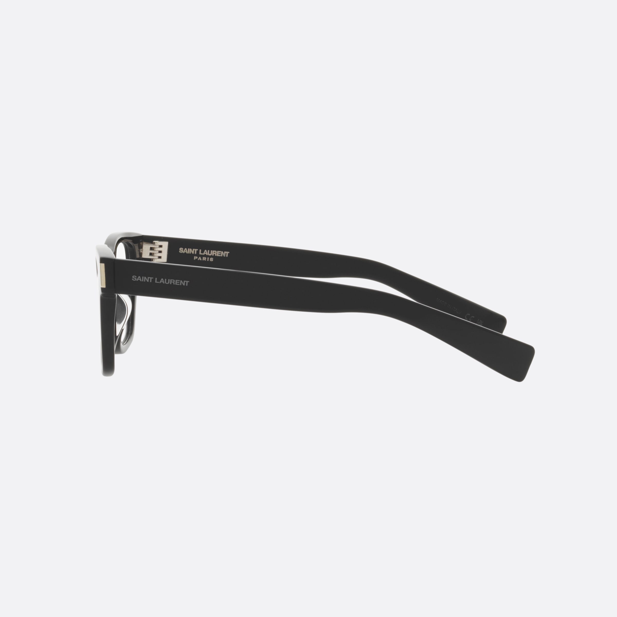Saint 49mm Laurent Opt Black Rectangular Unisex Eyeglasses - Detail View