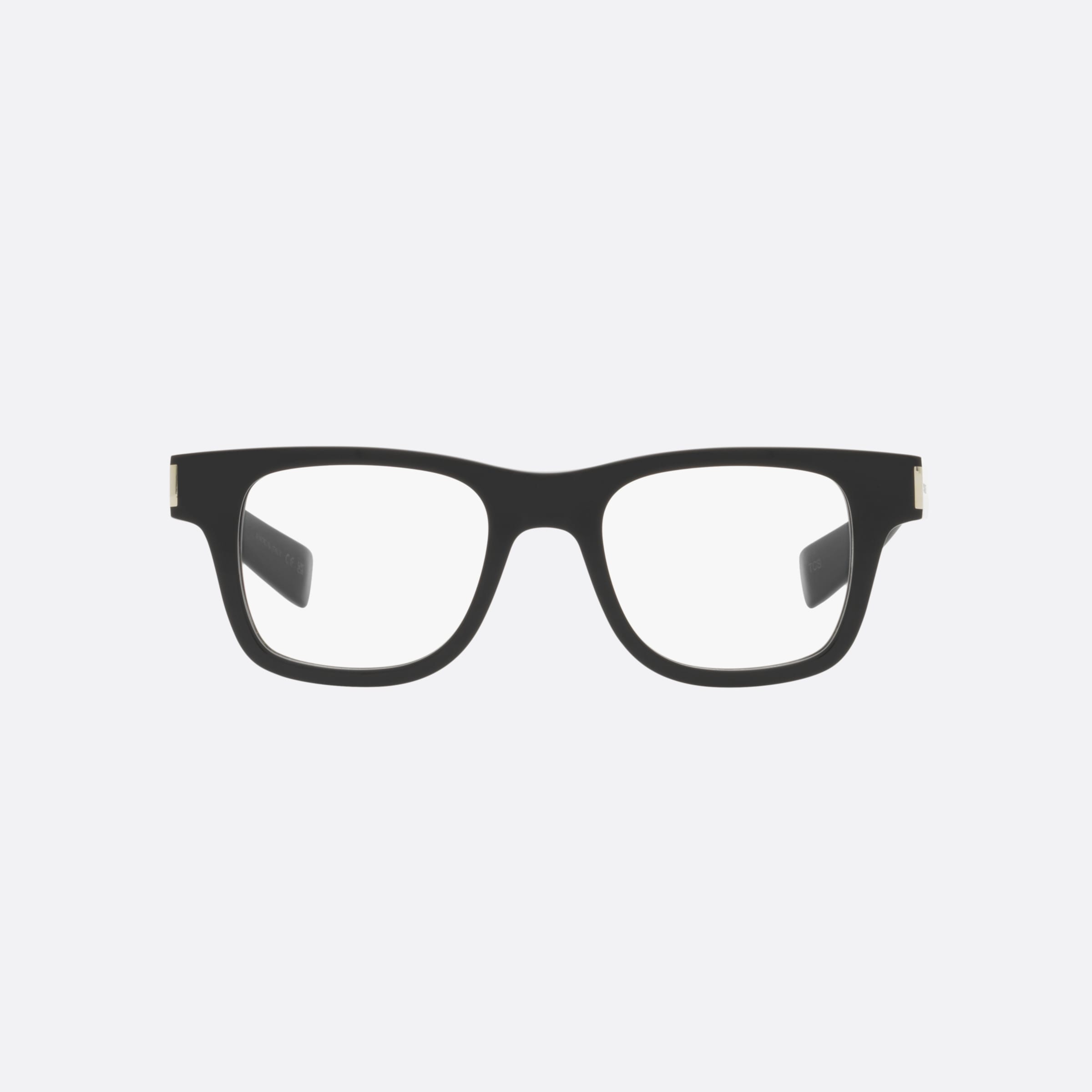 Saint 49mm Laurent Opt Black Rectangular Unisex Eyeglasses - Lifestyle Shot