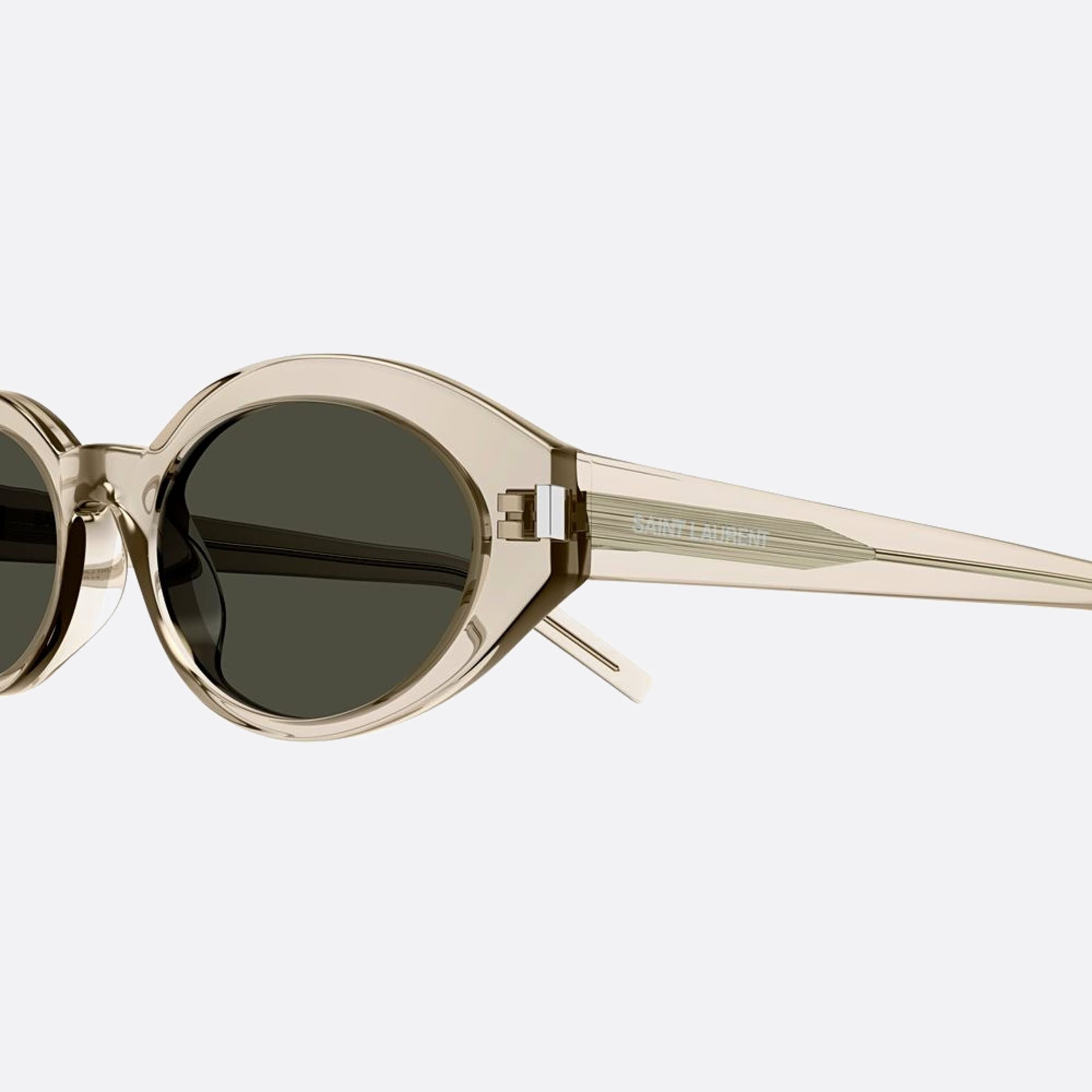 Saint 51mm Laurent Frt Brown Oval Woman Sunglasses - Detail View