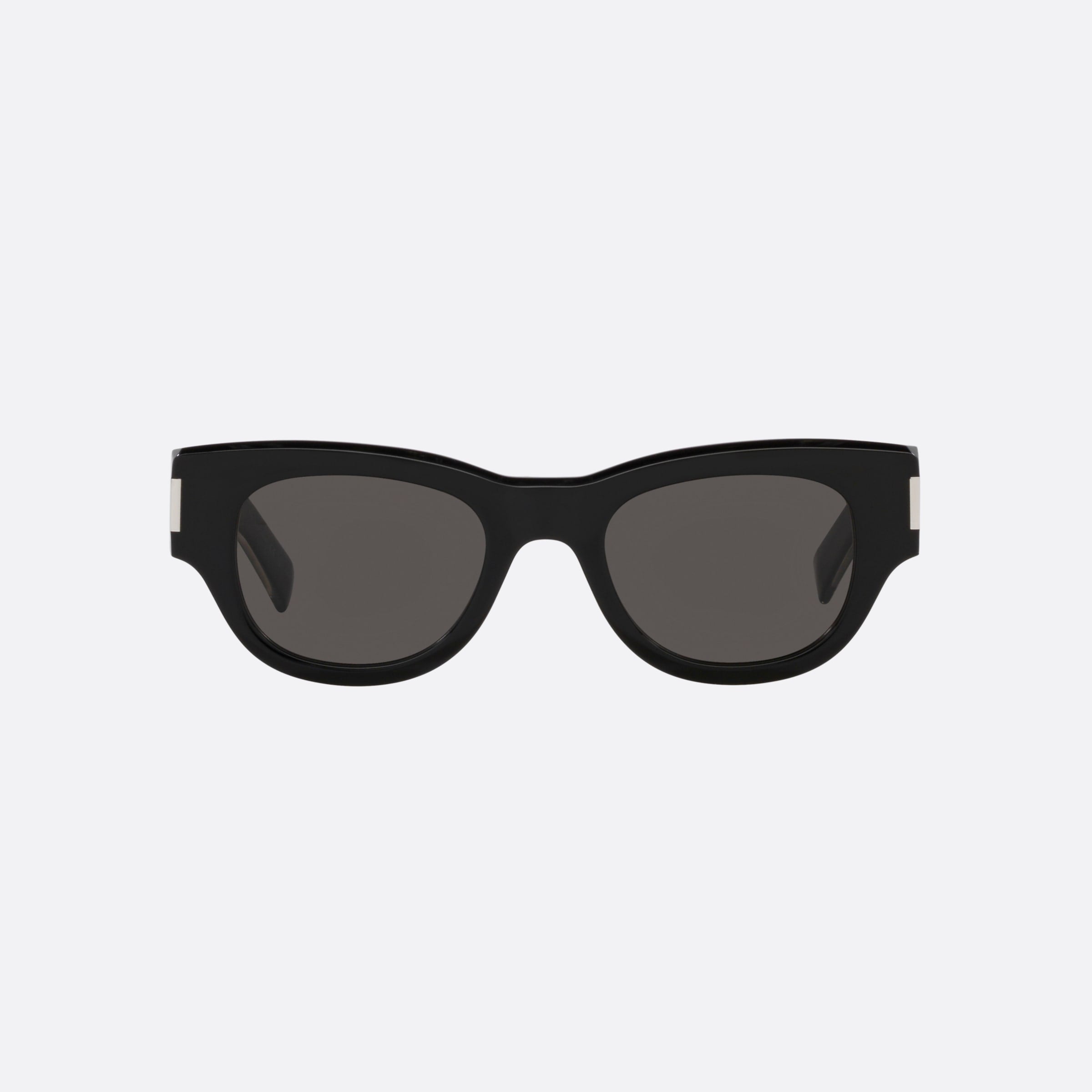 Saint 49mm Laurent Black Rectangular Woman Sunglasses - Lifestyle Shot