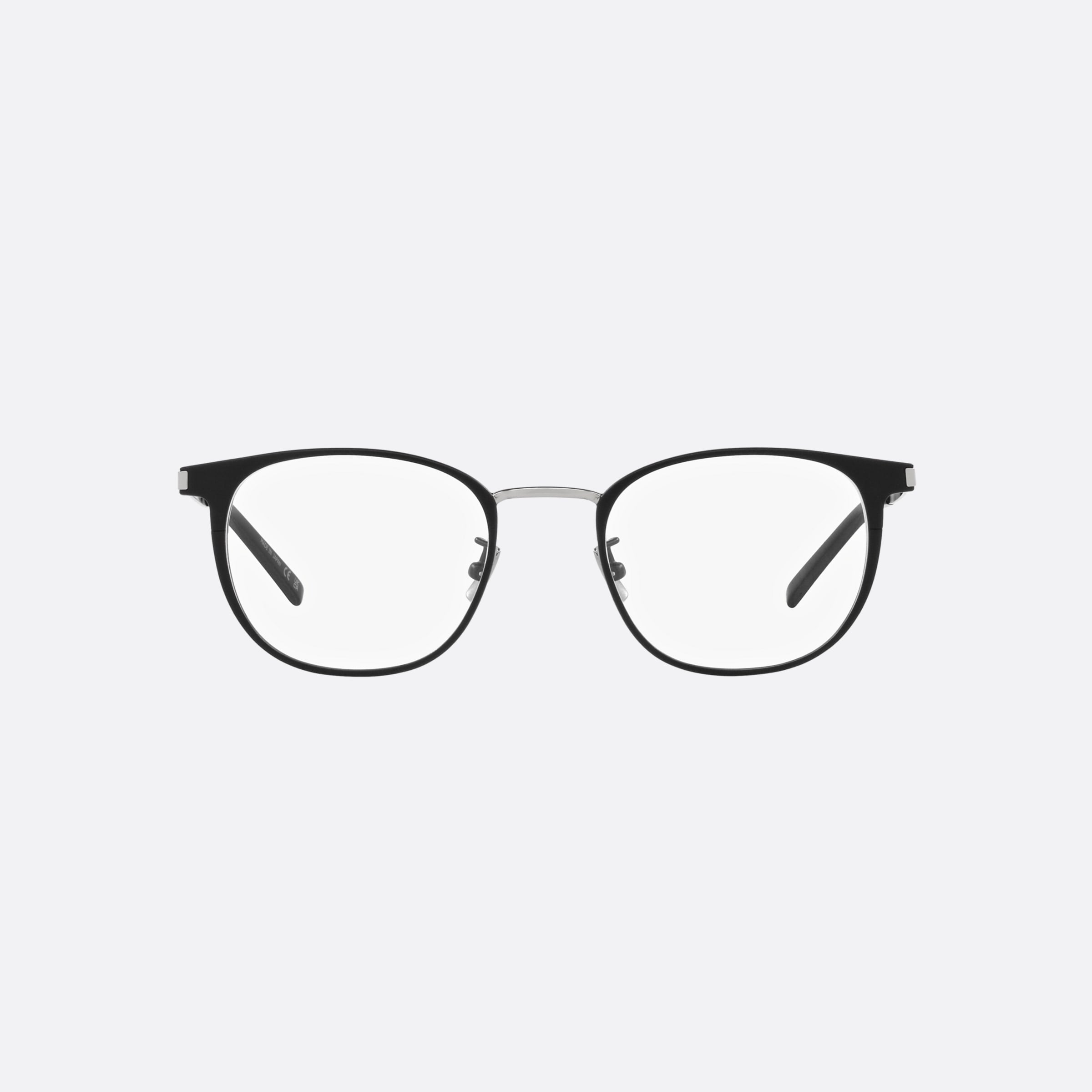 Saint 51mm Laurent Black Rectangular Unisex Eyeglasses - Lifestyle Shot