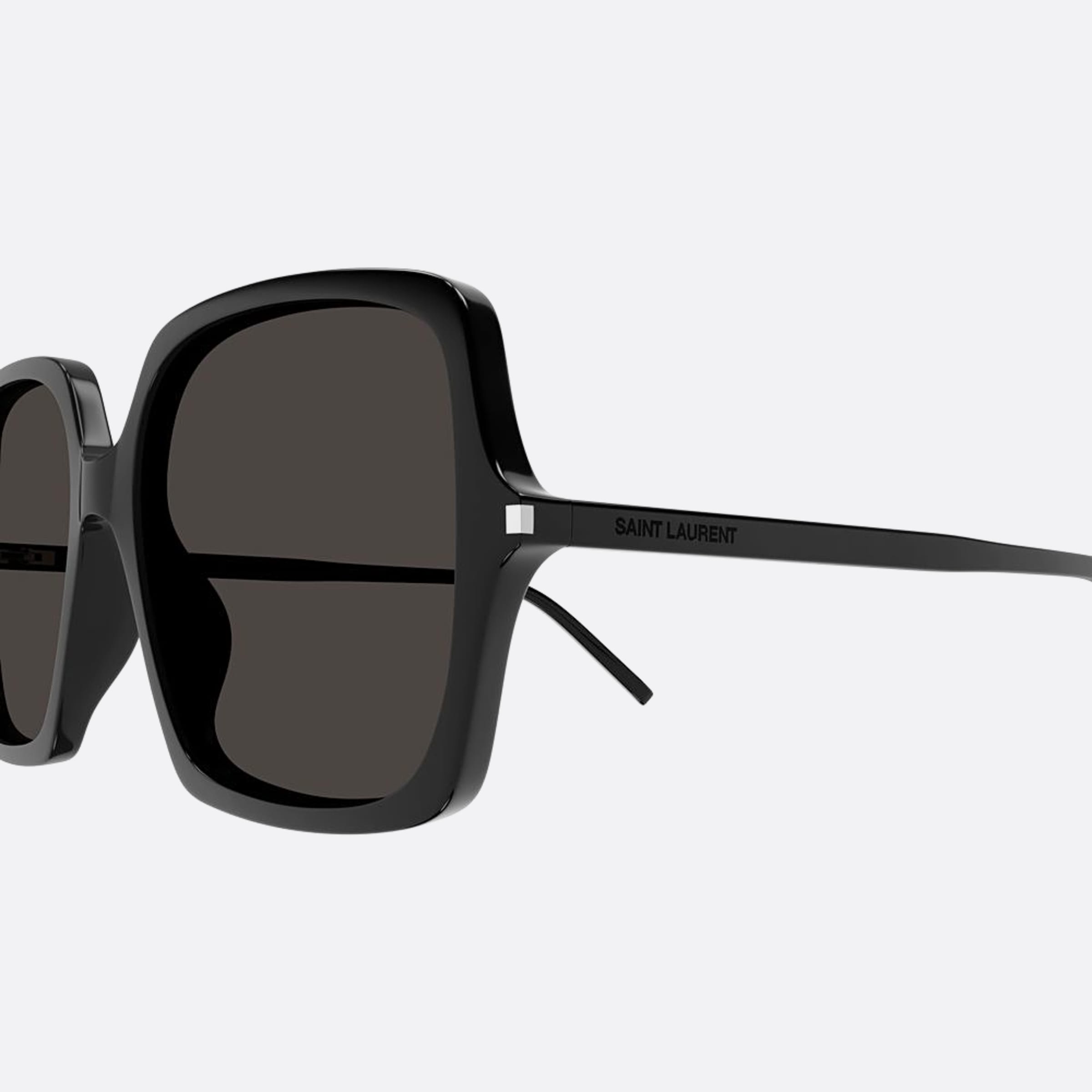 Saint 57mm Laurent Black Geometric Woman Sunglasses - Lifestyle Shot