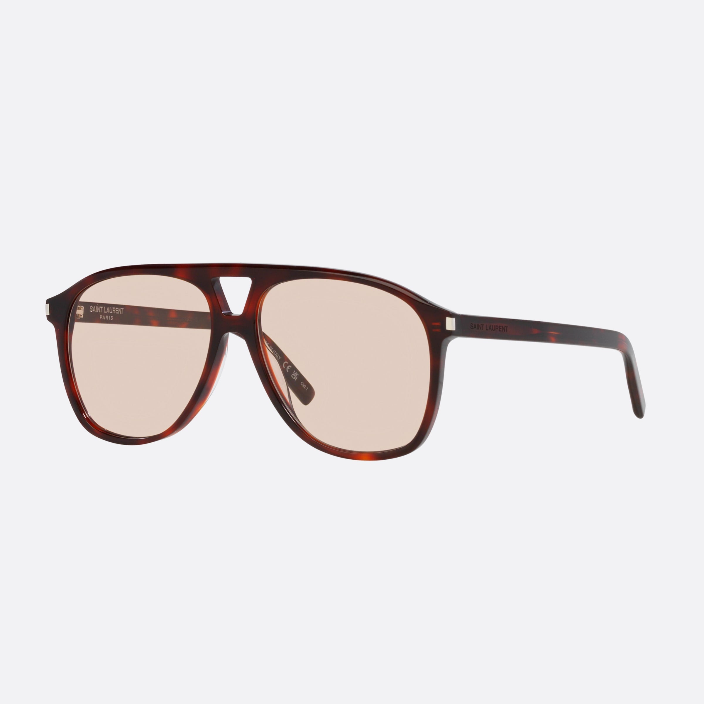Saint 58mm Laurent Dune Vfr Havana Rectangular Woman Sunglasses - Main View