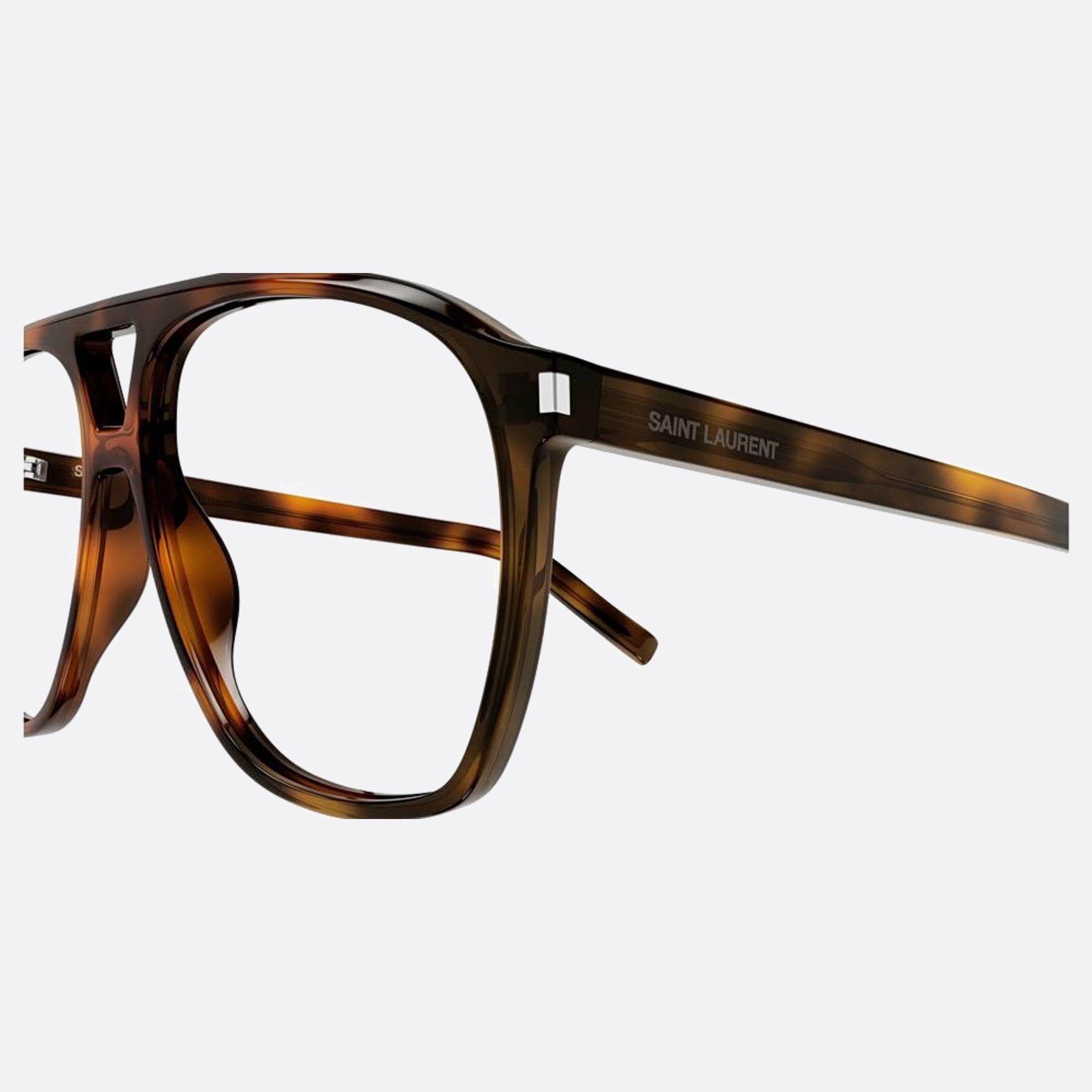 Saint 58mm Laurent Dune Opt Havana Pilot Woman Eyeglasses - Lifestyle Shot