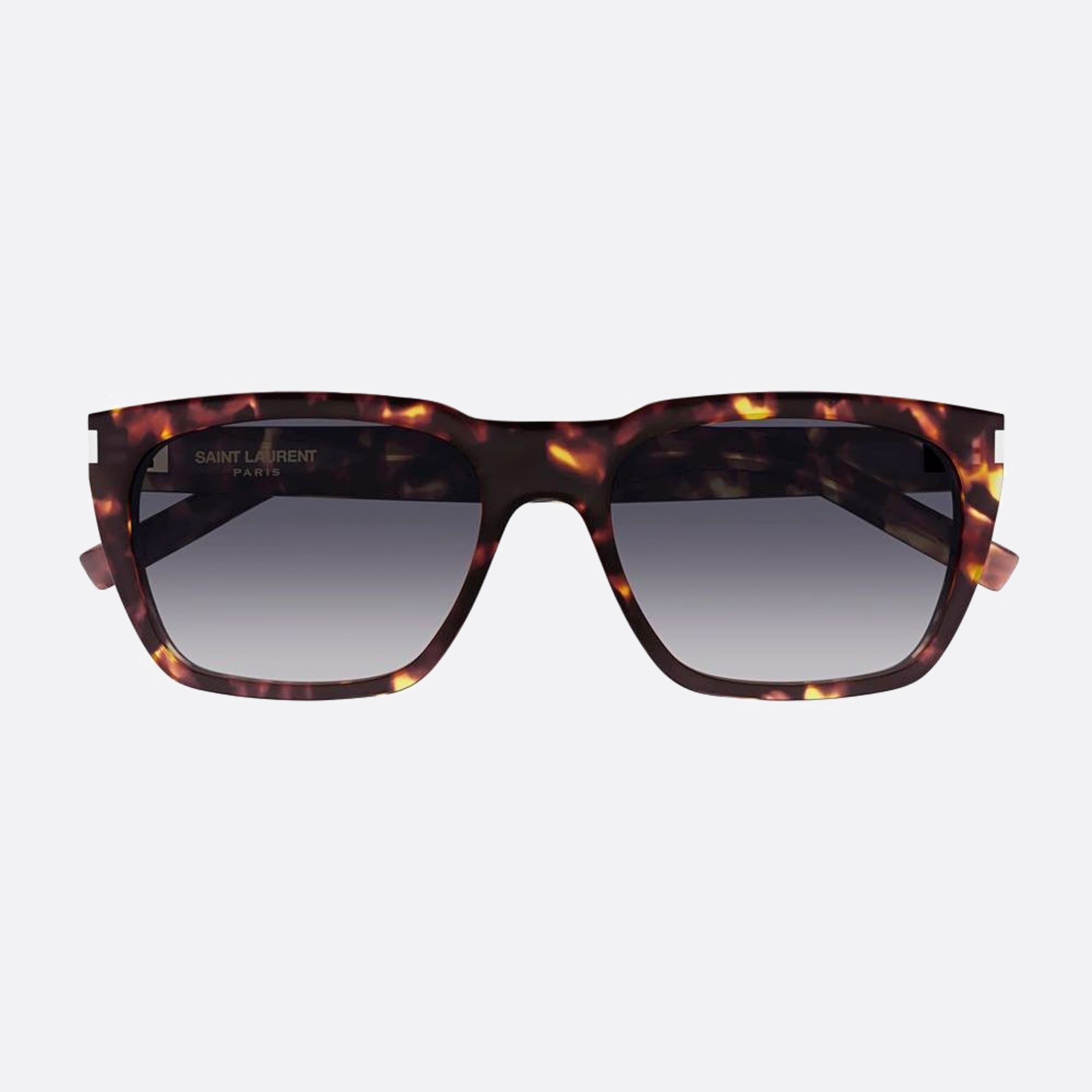 Saint 56mm Laurent Havana Squared Man Sunglasses - Detail View
