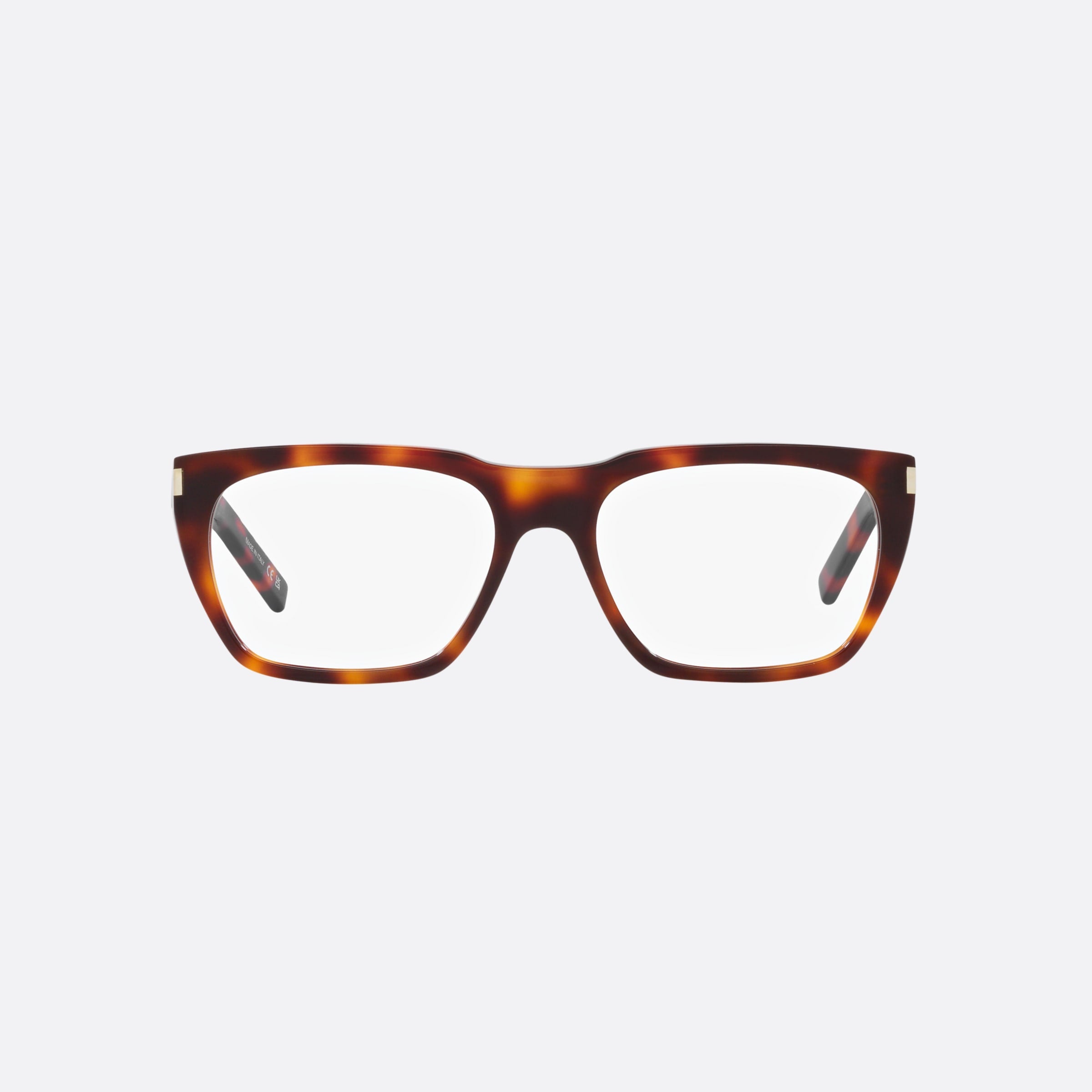 Saint 56mm Laurent Opt Tortoiseshell Rectangular Man Eyeglasses - Lifestyle Shot