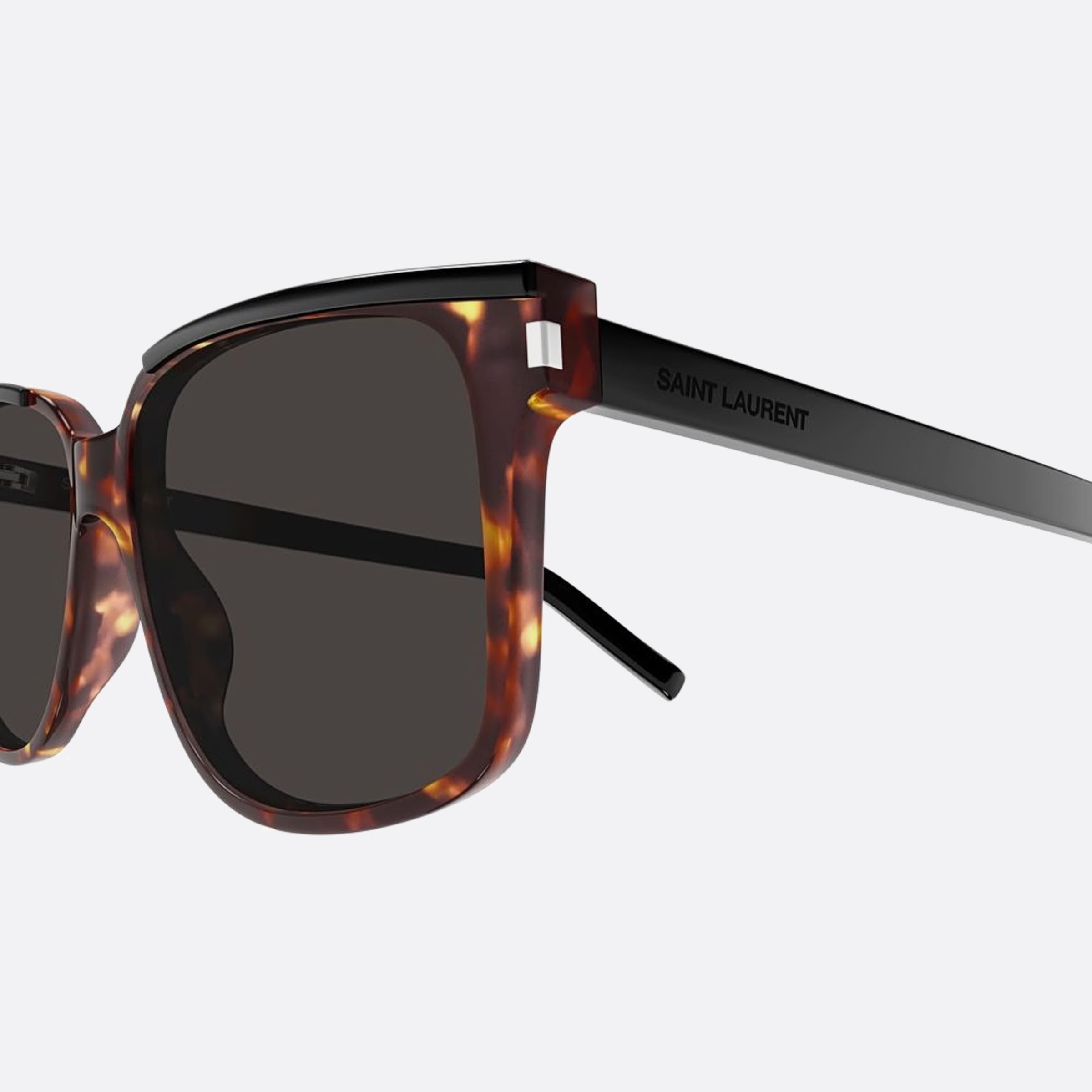 Saint 58mm Laurent Rft Havana Geometric Men Sunglasses - Lifestyle Shot