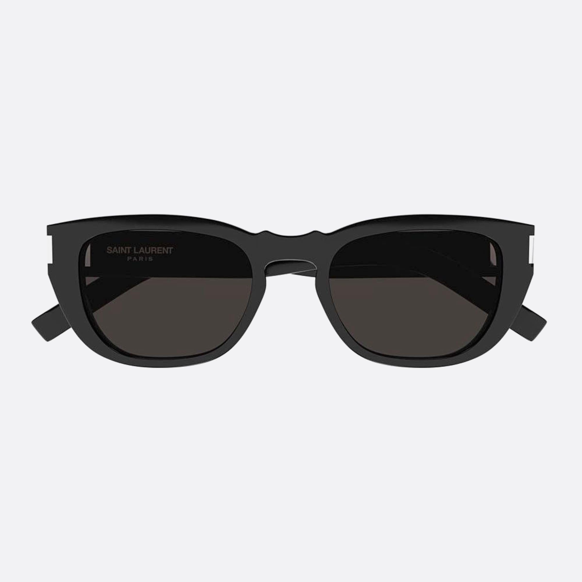 Saint 51mm Laurent Black Geometric Men Sunglasses - Detail View