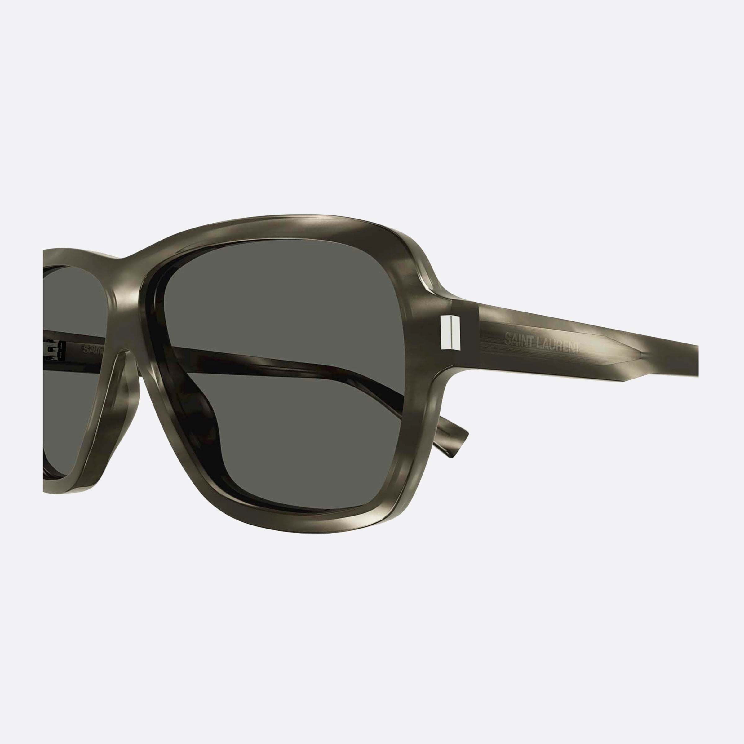 Saint 62mm Laurent Carolyn Havana Pilot Men Sunglasses - Detail View