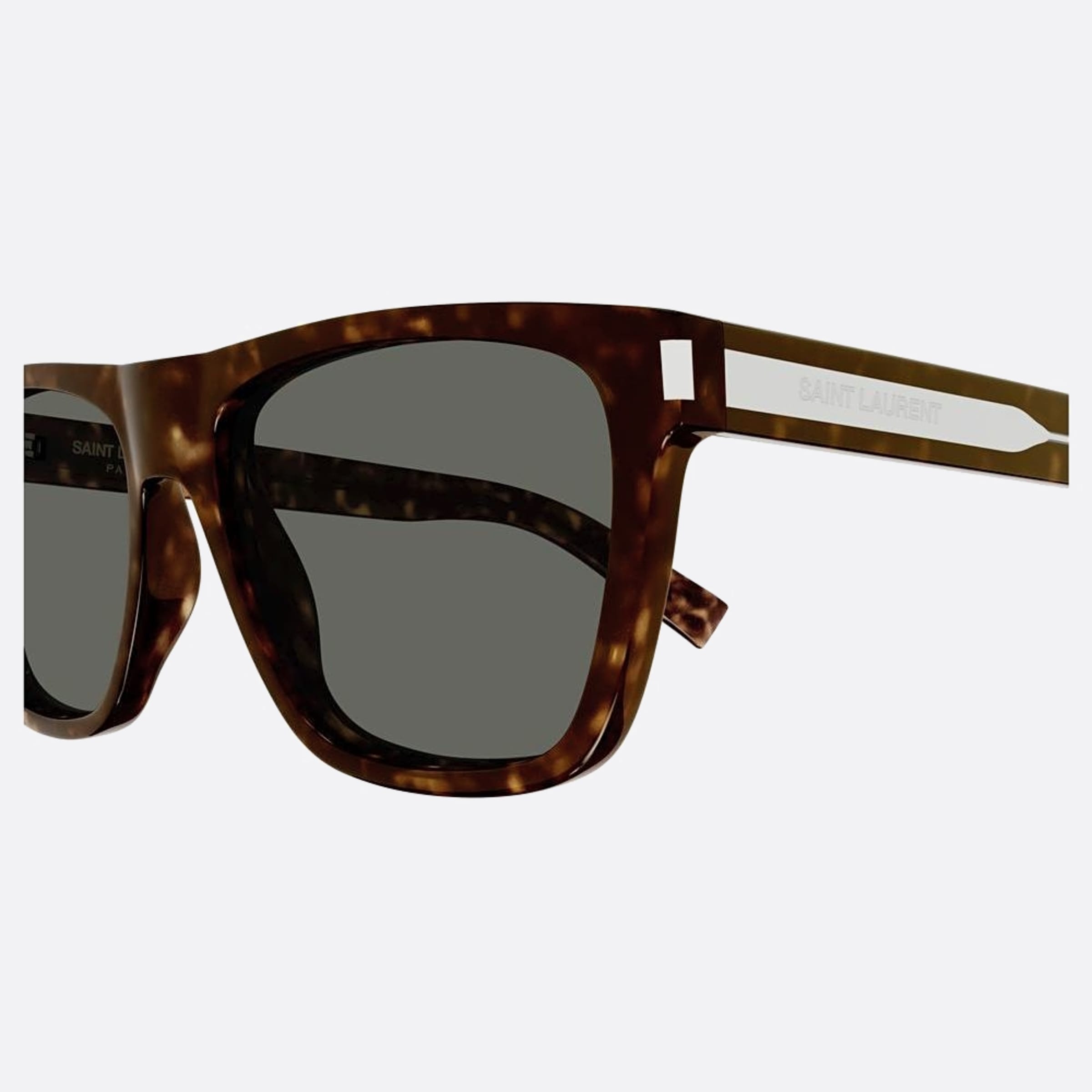 Saint 56mm Laurent Havana Round Man Sunglasses - Detail View