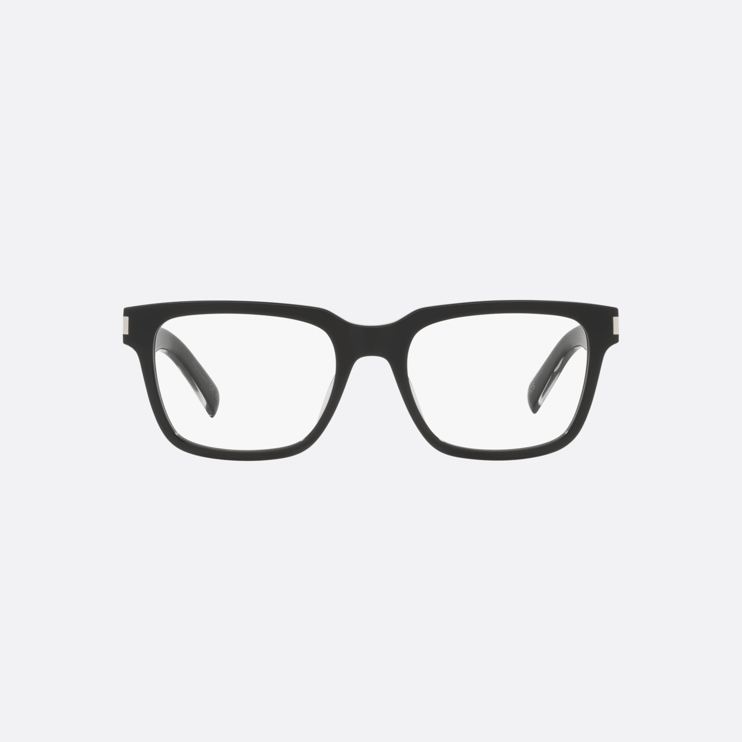 Saint 54mm Laurent Black Square Unisex Eyeglasses - Lifestyle Shot