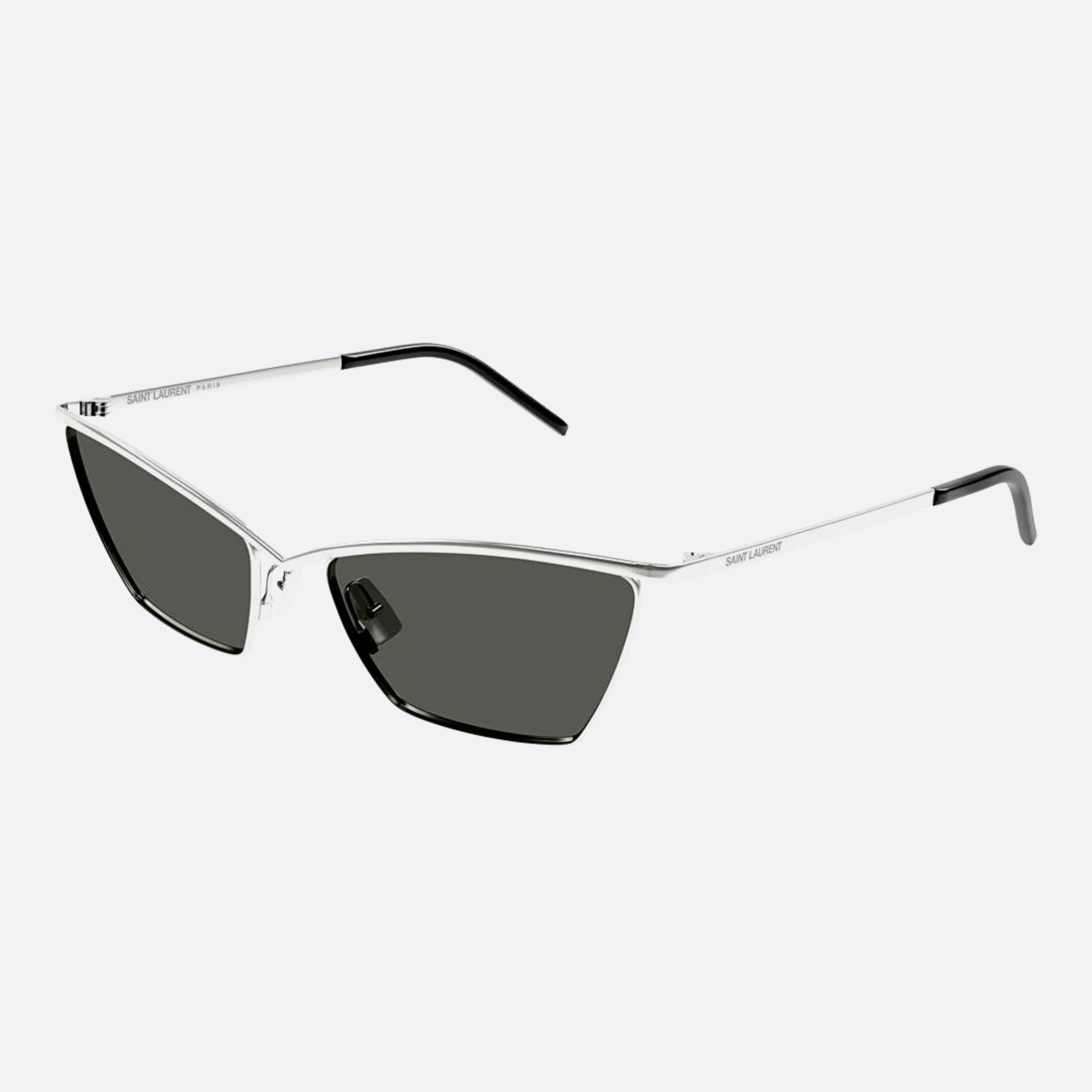 Saint 57mm Laurent Silver Cat Eye Woman Sunglasses - Side View