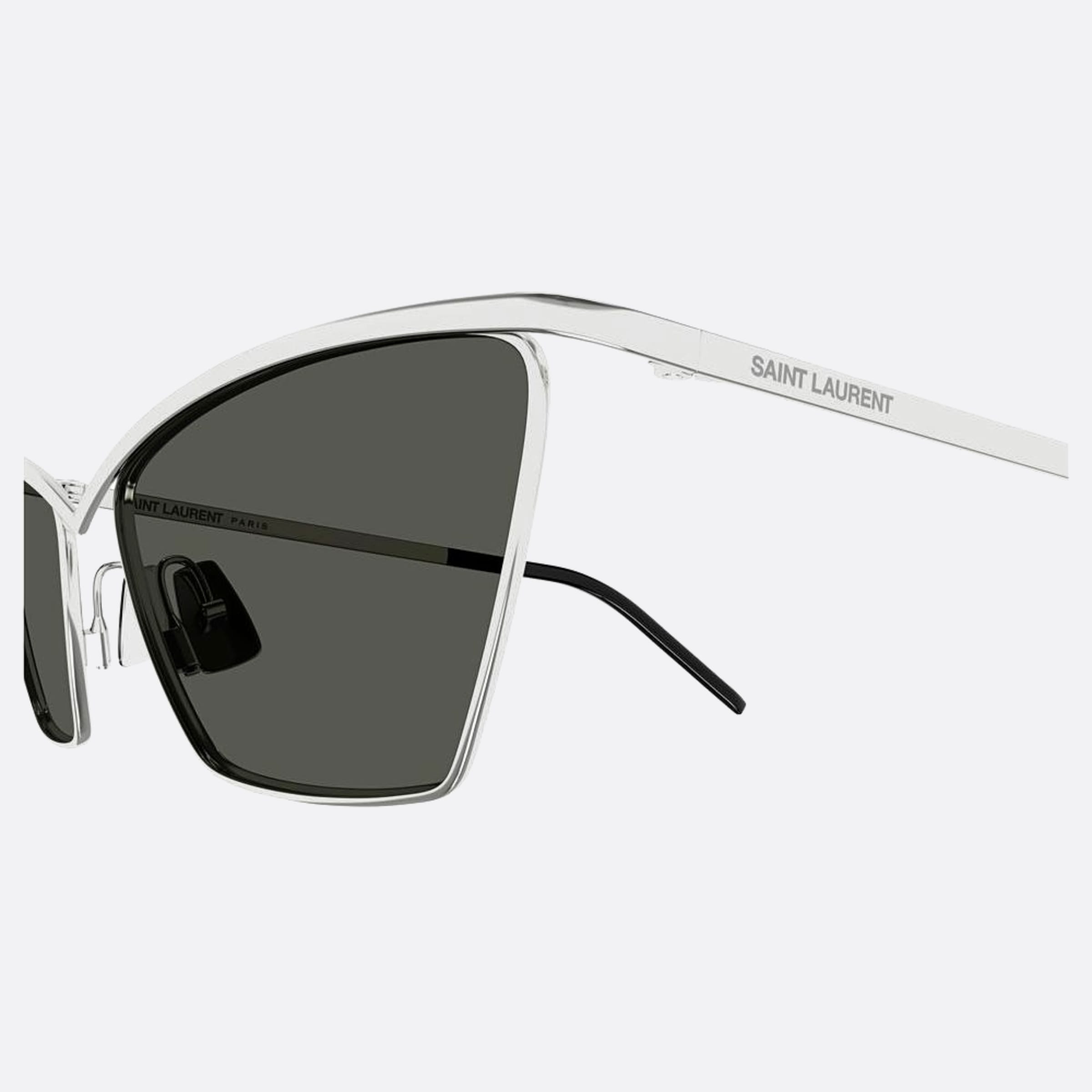 Saint 57mm Laurent Silver Cat Eye Woman Sunglasses - Detail View