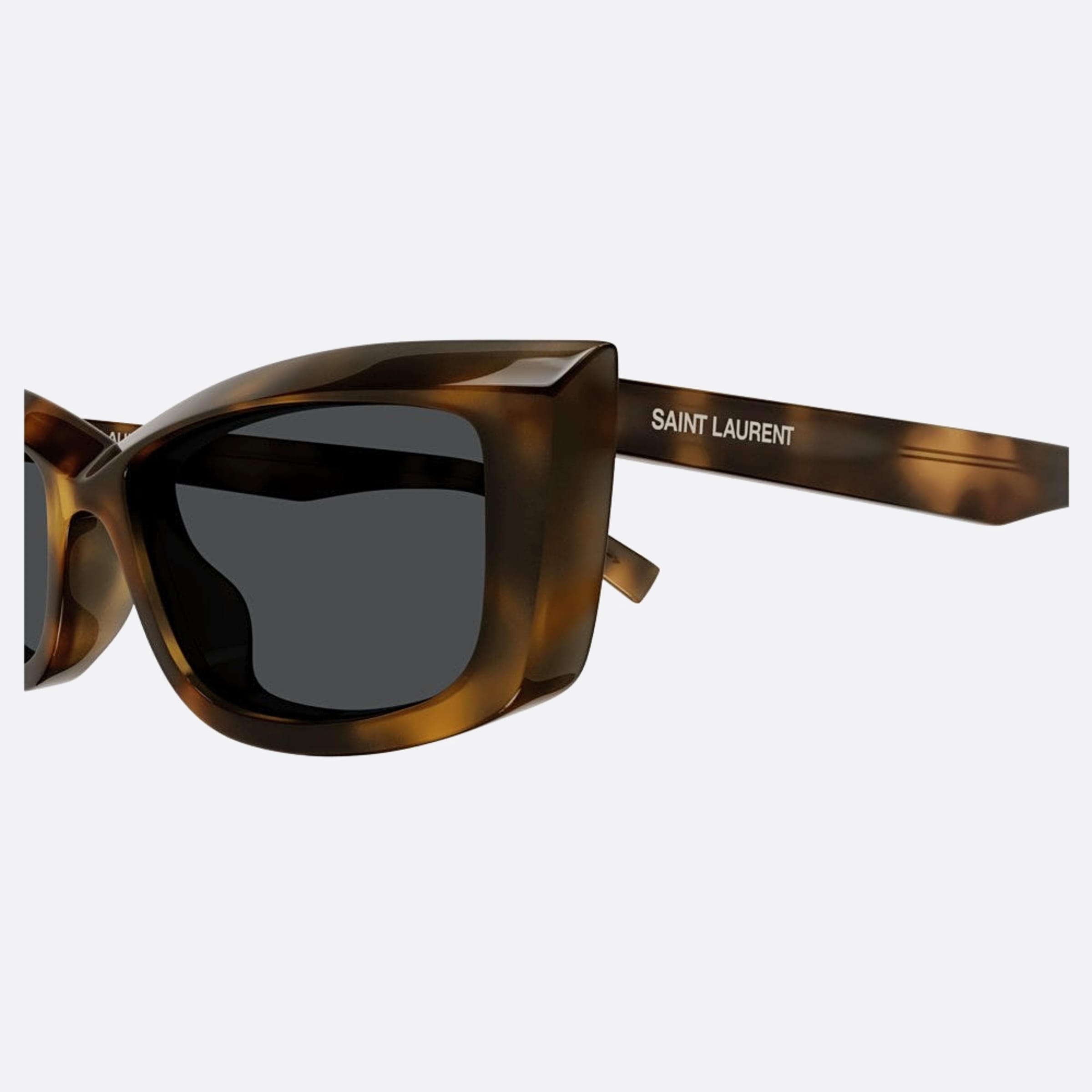Saint 54mm Laurent Havana Cat Eye Woman Sunglasses - Detail View