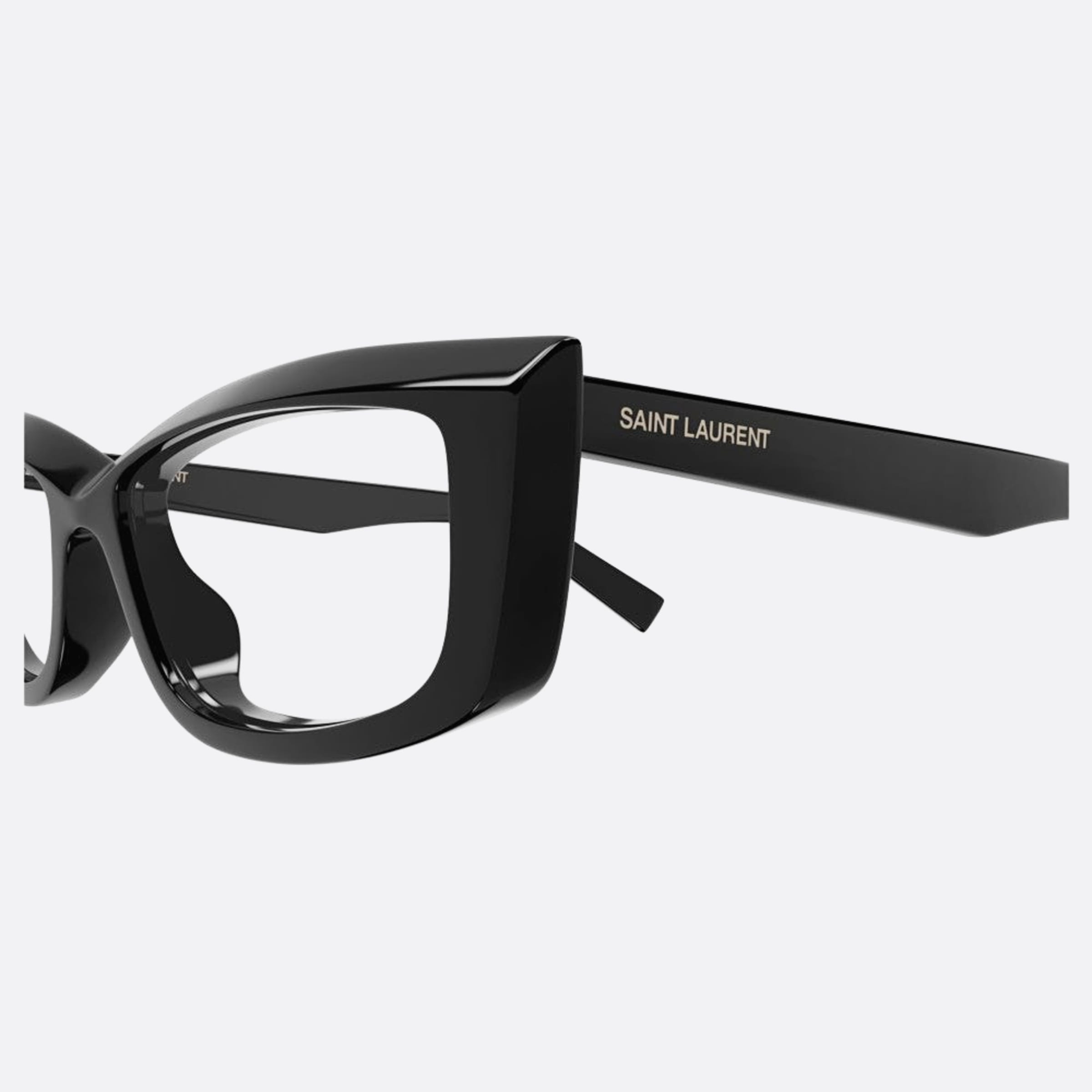 Saint 54mm Laurent Opt Black Cat Eye Woman Eyeglasses - Detail View