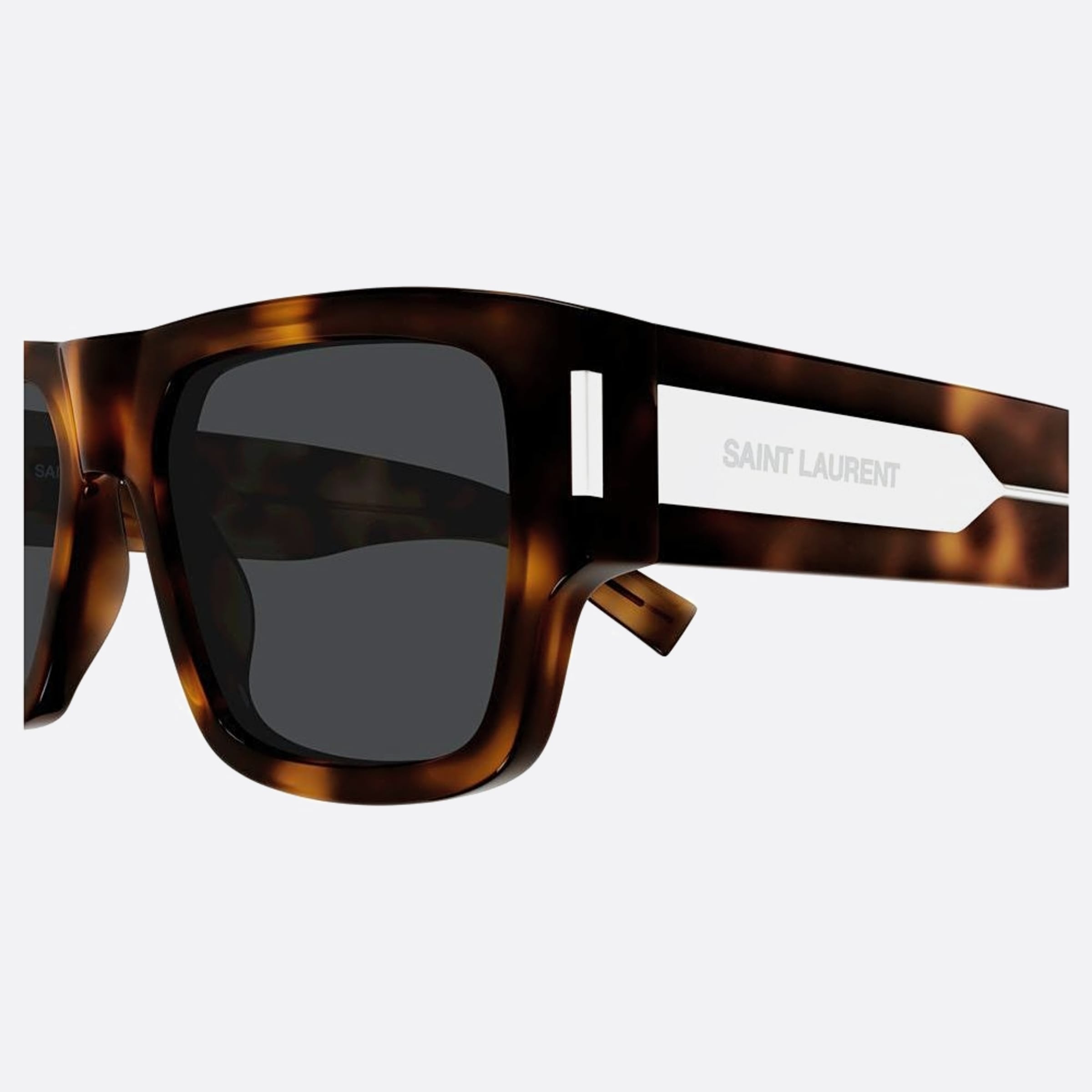 Saint 55mm Laurent Havana Squared Man Sunglasses - Lifestyle Shot