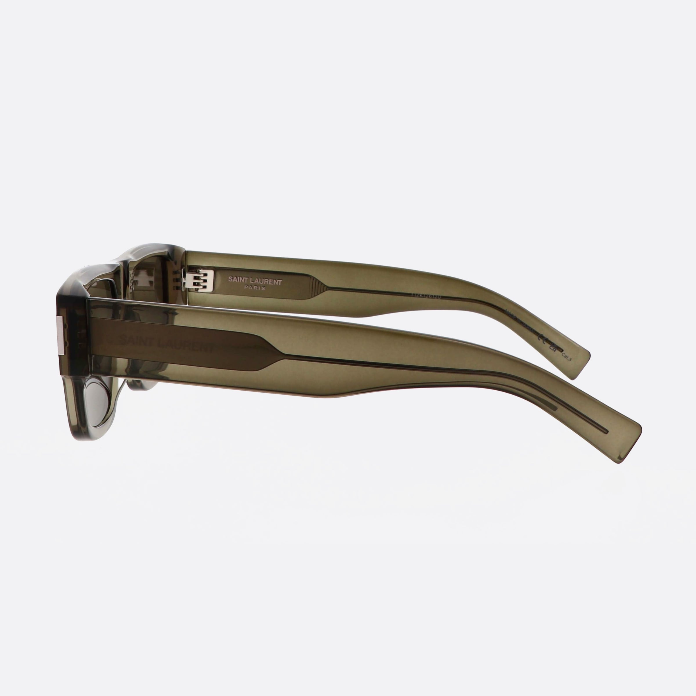 Saint 55mm Laurent Dgt Green Squared Man Sunglasses - Detail View