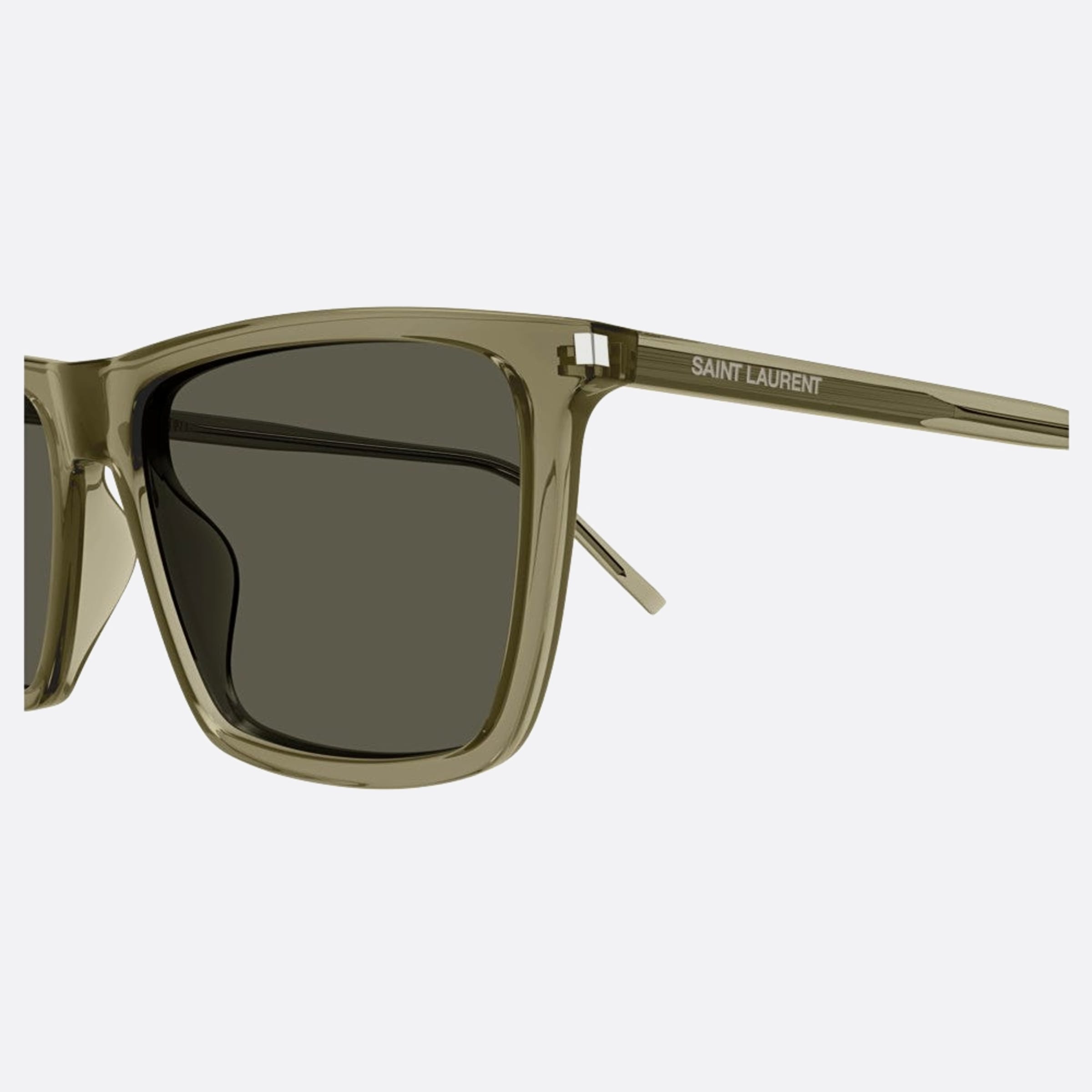 Saint 56mm Laurent Grg Green Squared Man Sunglasses - Detail View