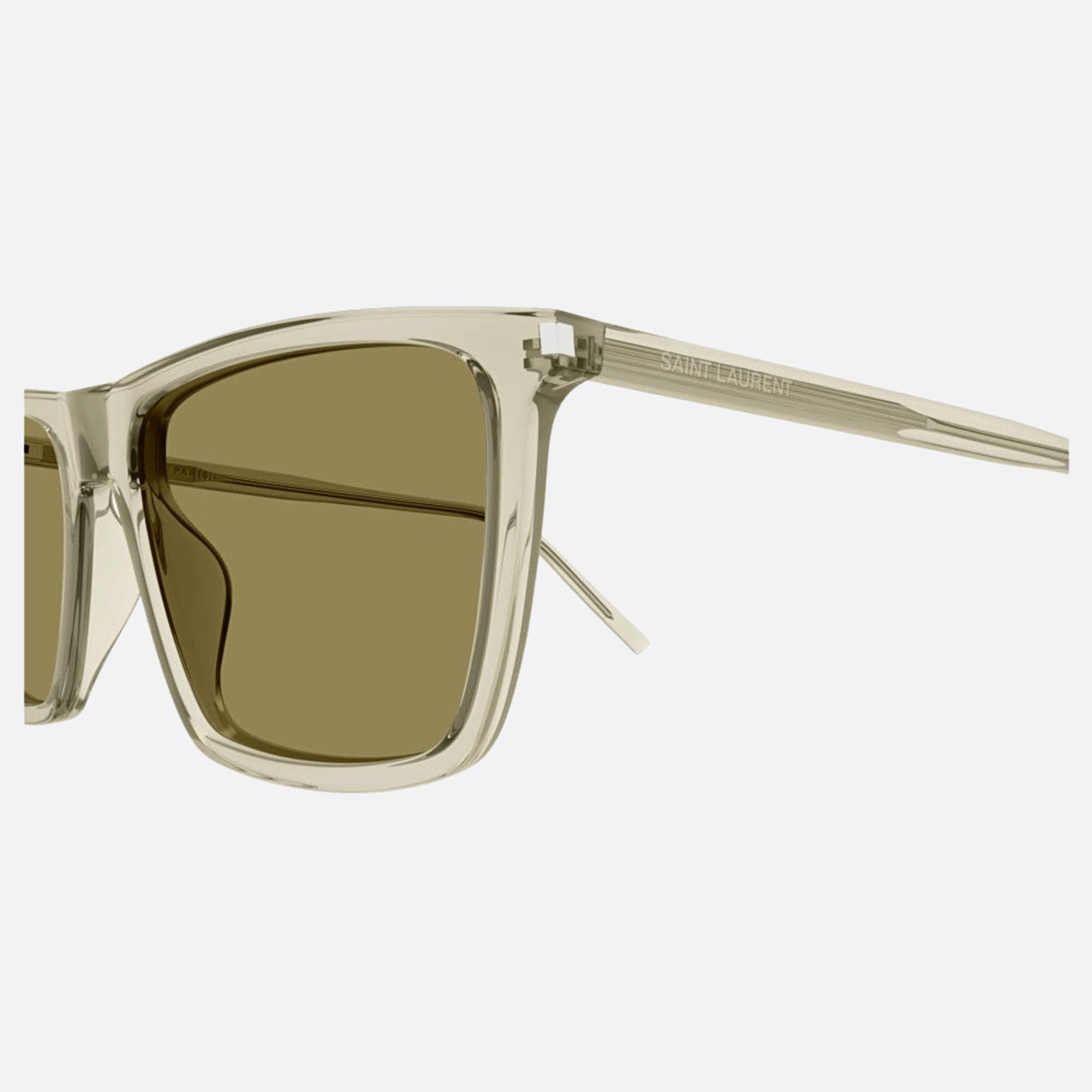 Saint 56mm Laurent Tbebr Brown Squared Man Sunglasses - Detail View
