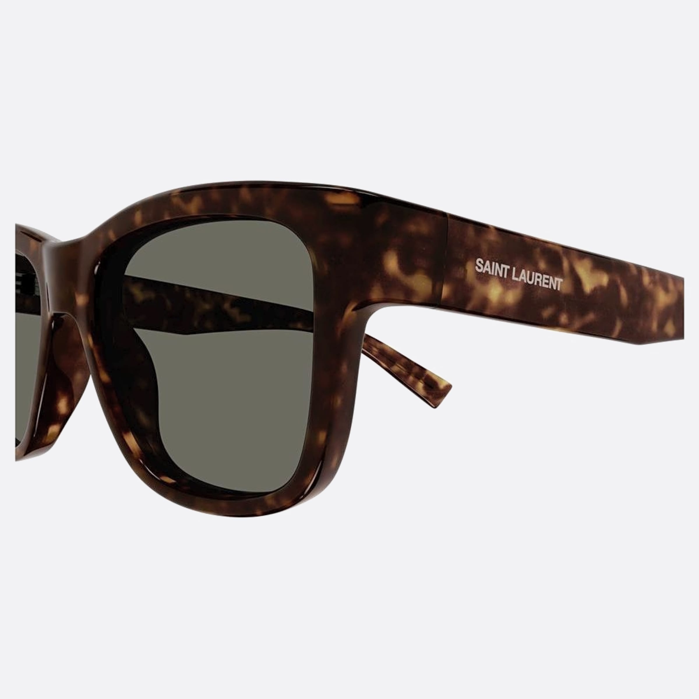 Saint 54mm Laurent Havana Geometric Man Sunglasses - Lifestyle Shot
