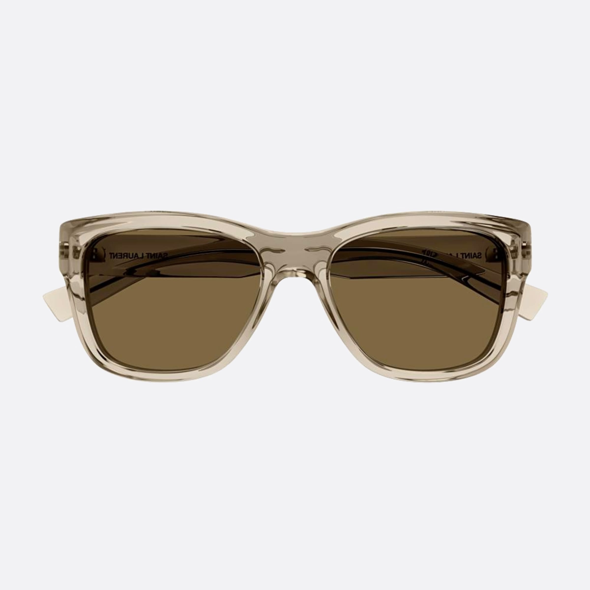 Saint 54mm Laurent Beb Brown Geometric Man Sunglasses - Main View