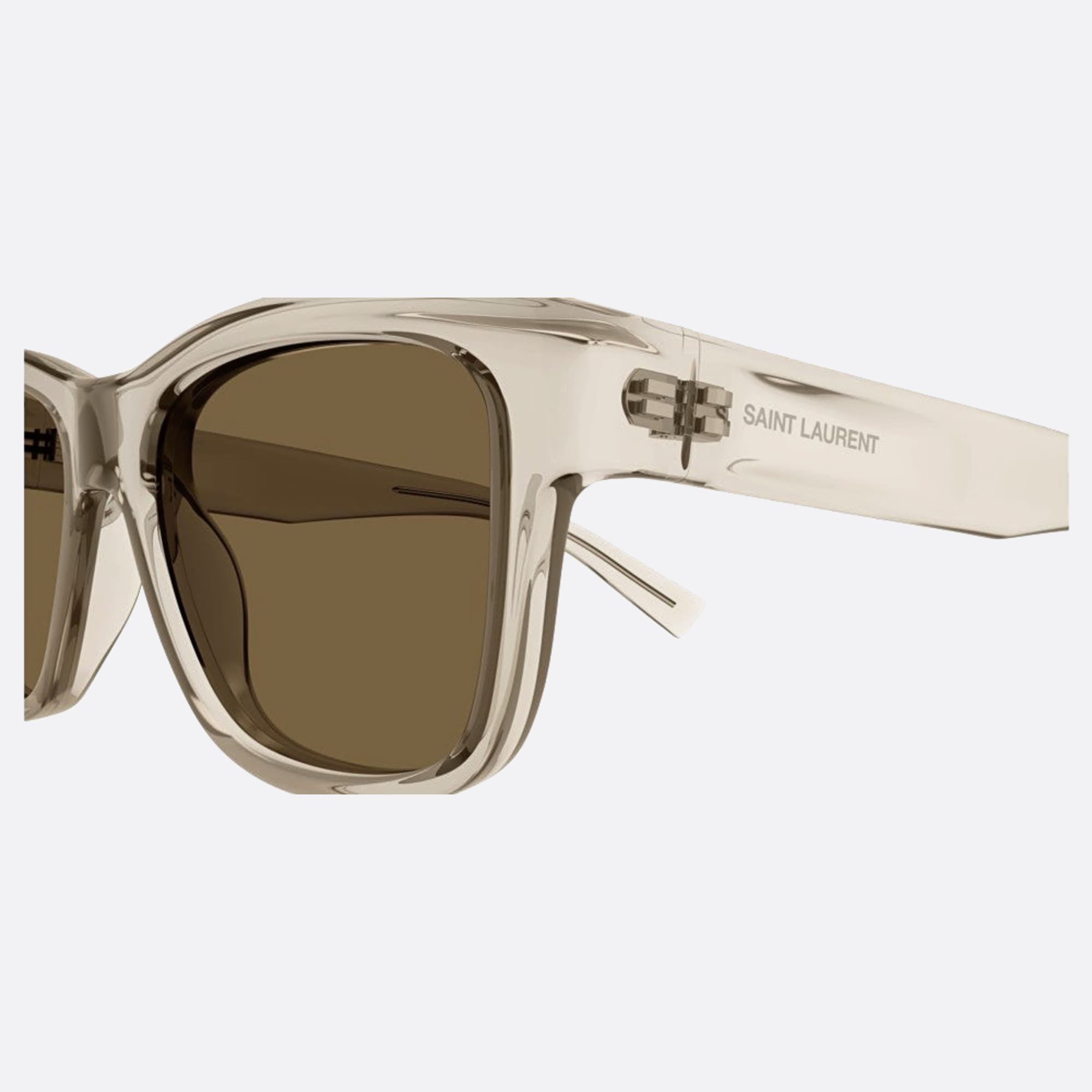 Saint 54mm Laurent Beb Brown Geometric Man Sunglasses - Detail View
