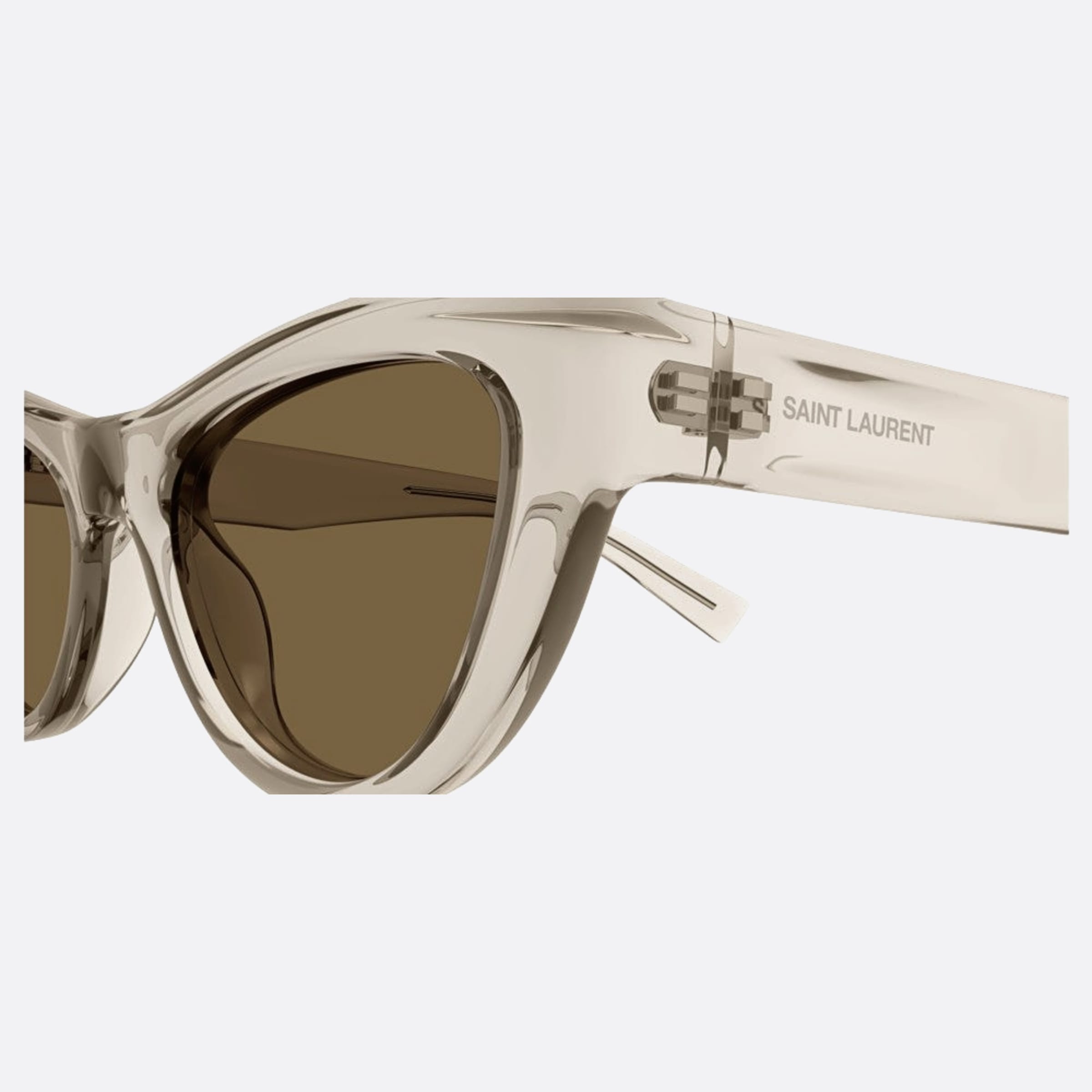 Saint 53mm Laurent Beb Brown Cat Eye Woman Sunglasses - Detail View