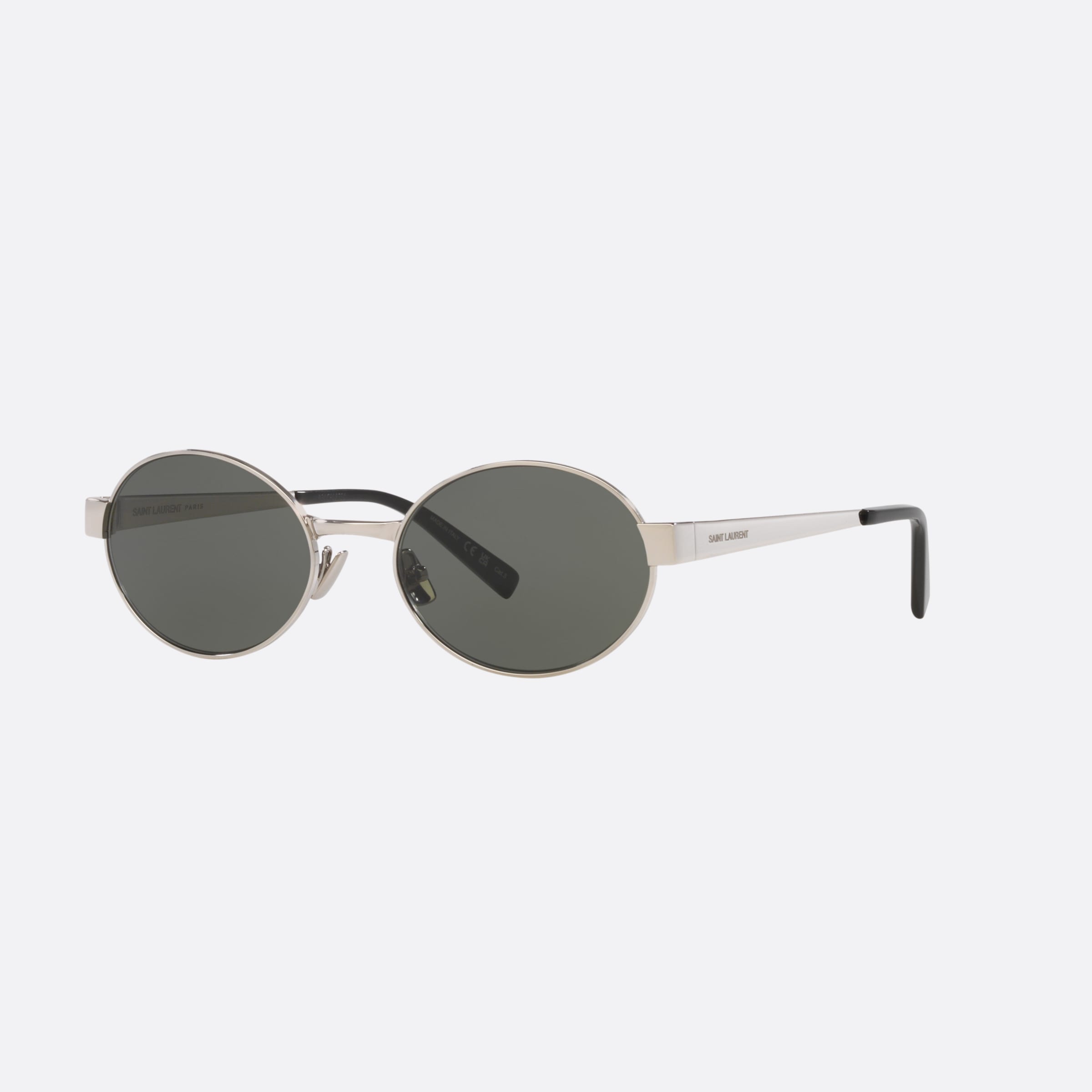 Saint 55mm Laurent Silver Oval Woman Sunglasses - Main View
