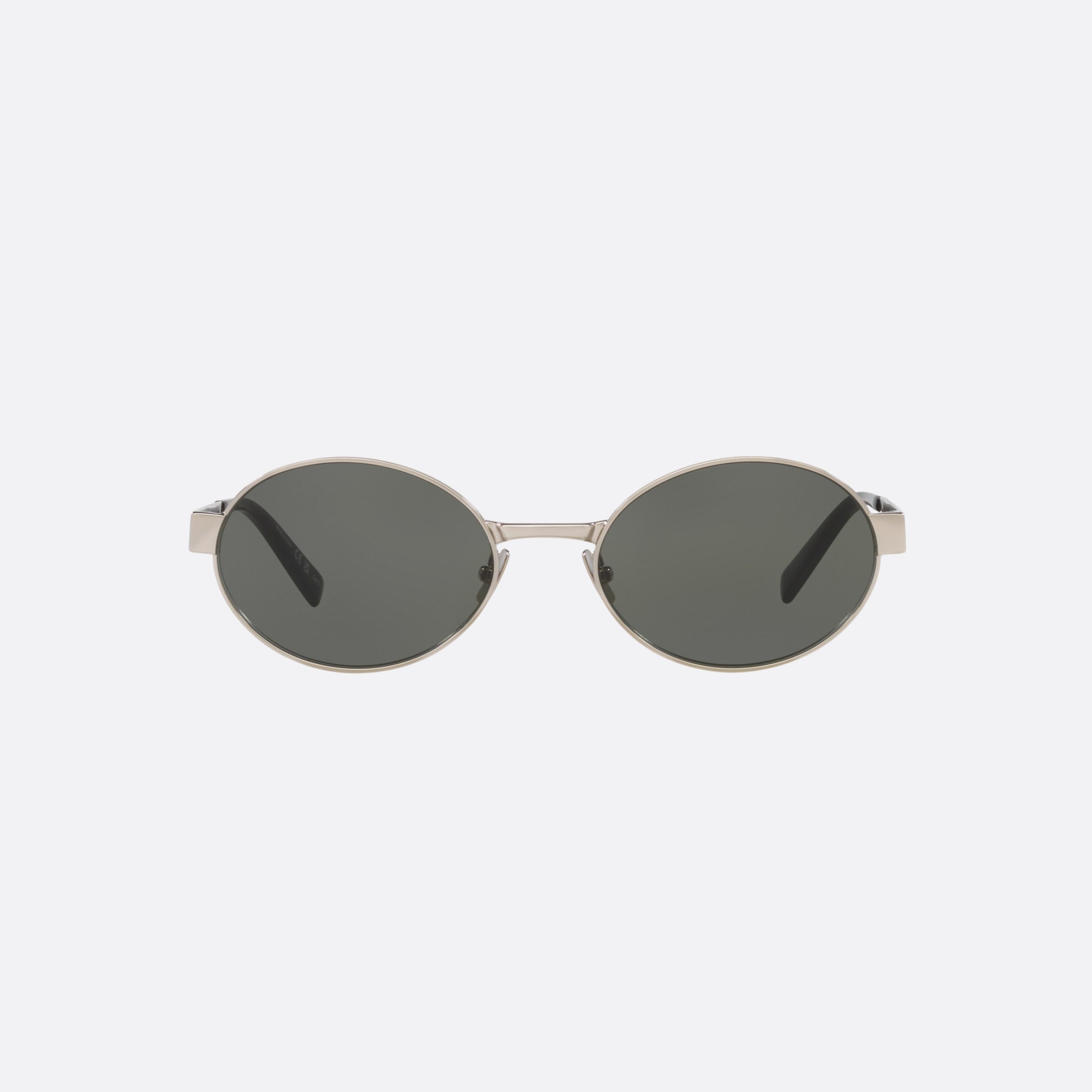 Saint 55mm Laurent Silver Oval Woman Sunglasses - Lifestyle Shot