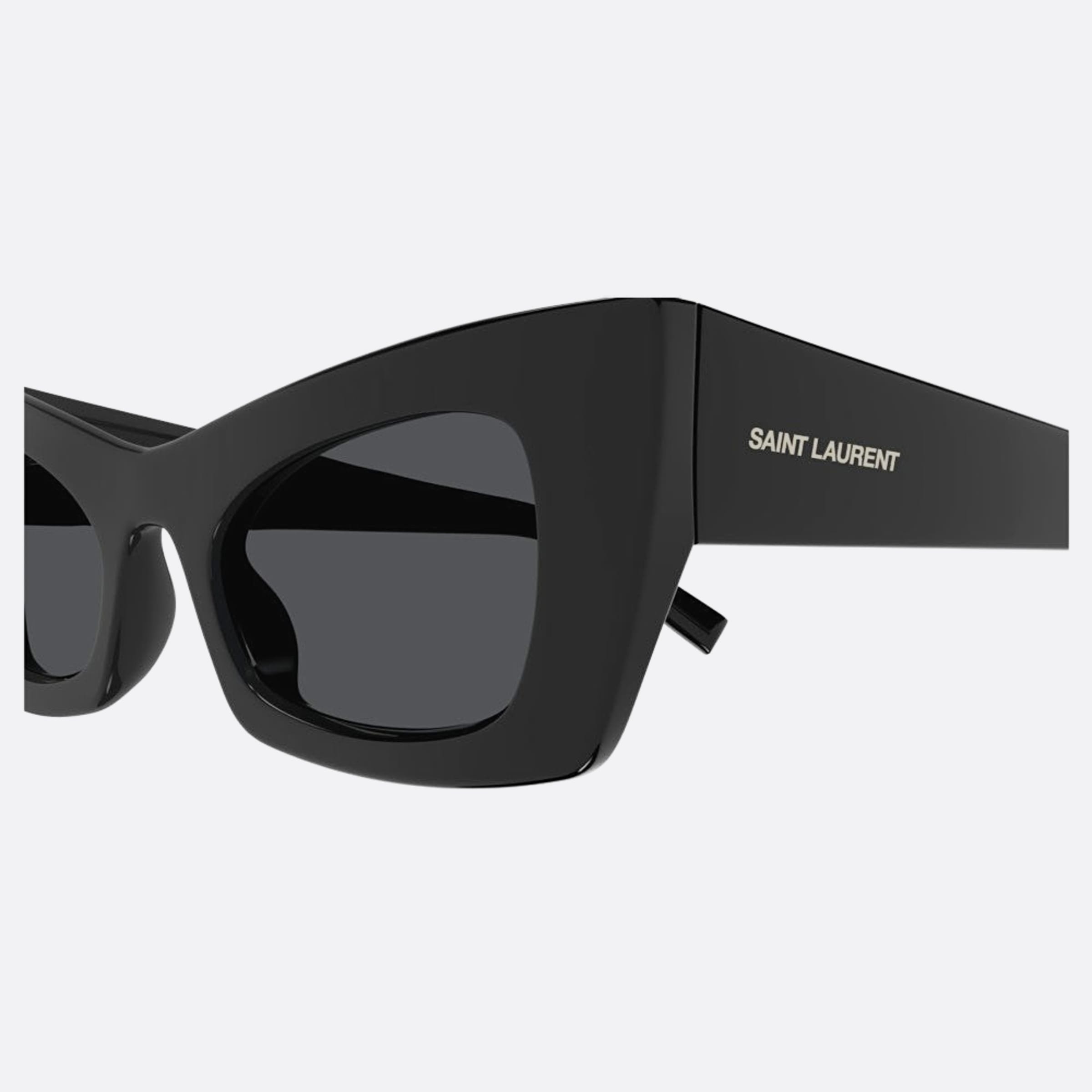Saint 49mm Laurent Black Cat Eye Woman Sunglasses - Detail View