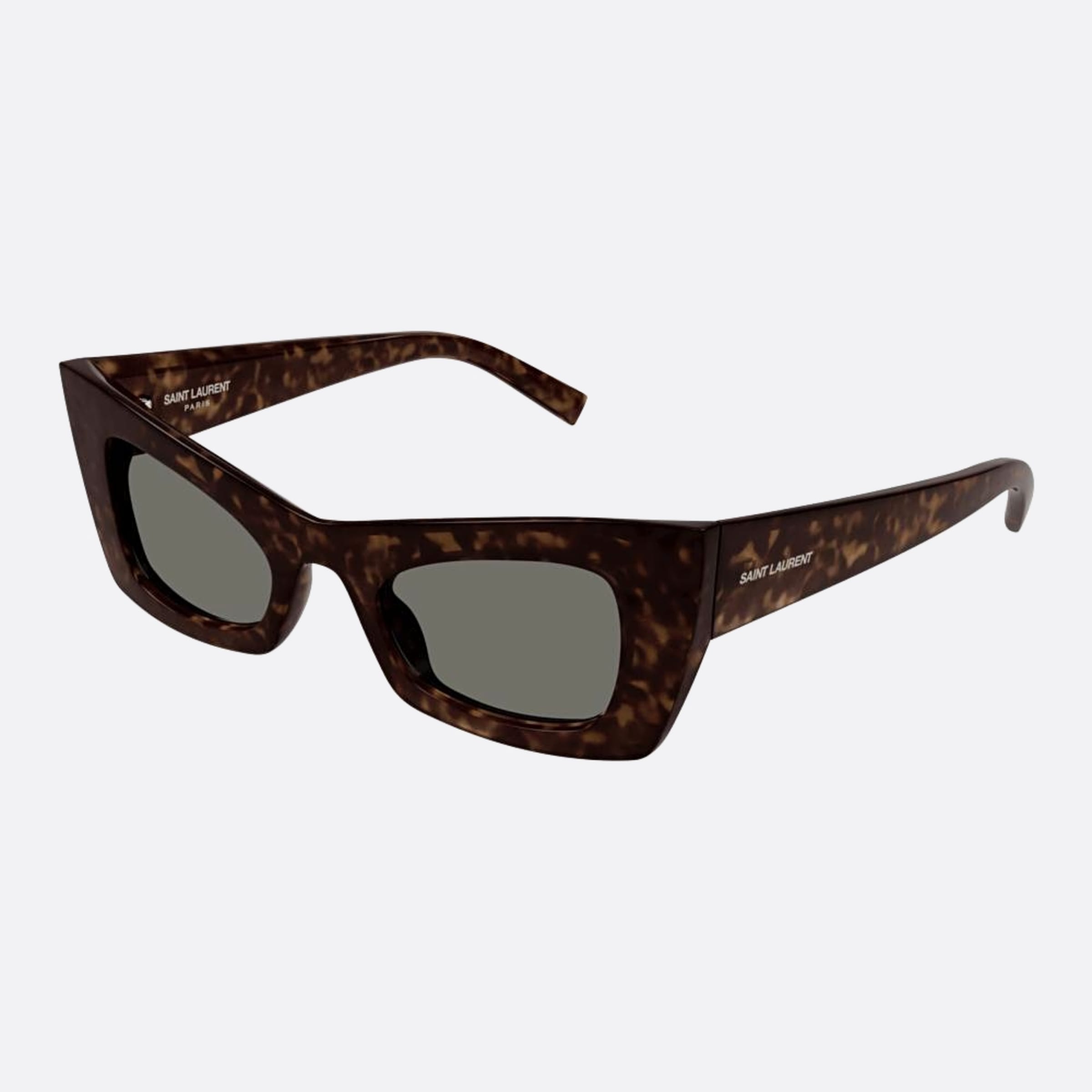 Saint 49mm Laurent Havana Cat Eye Woman Sunglasses - Side View