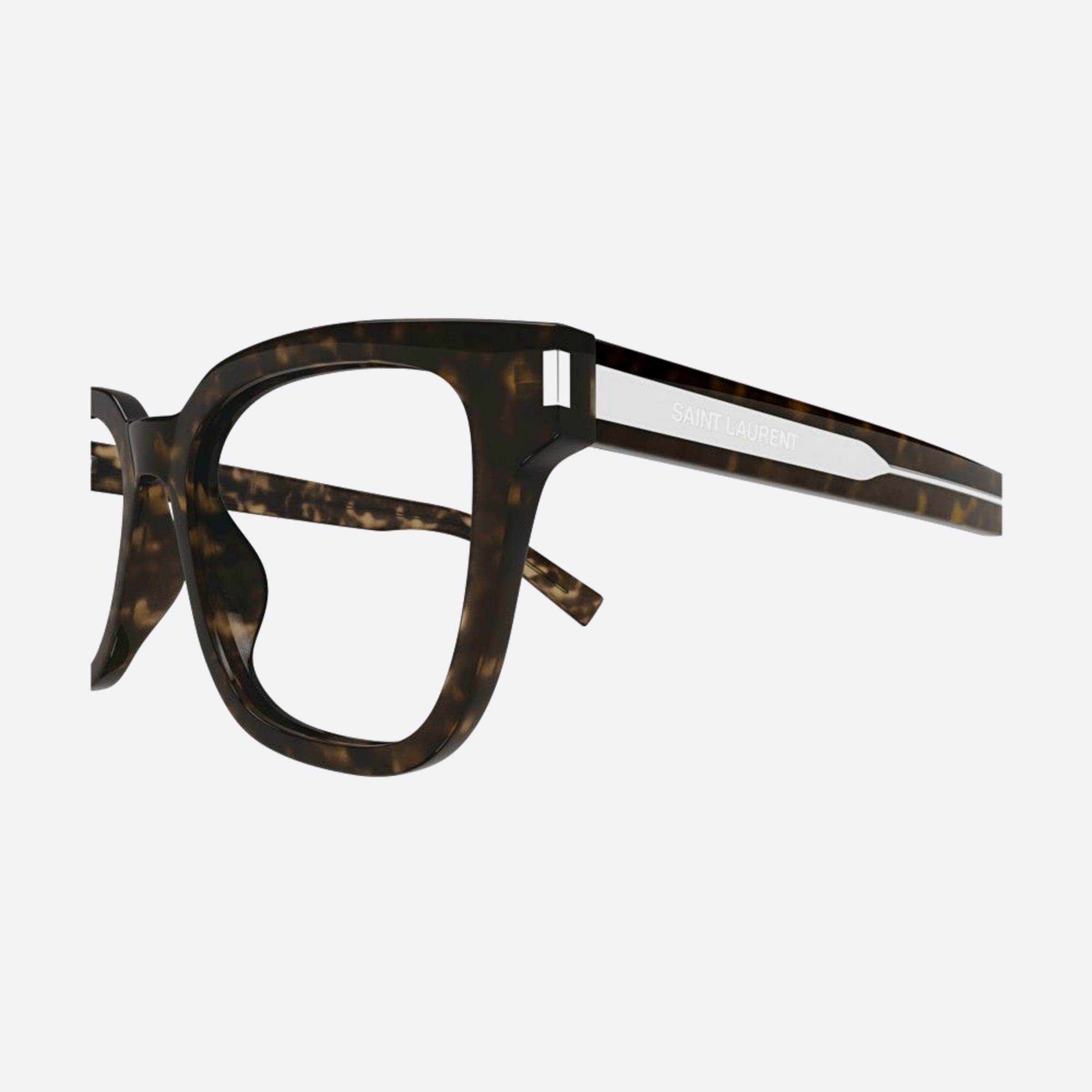 Saint 52mm Laurent Opt Havana Squared Man Eyeglasses - Detail View