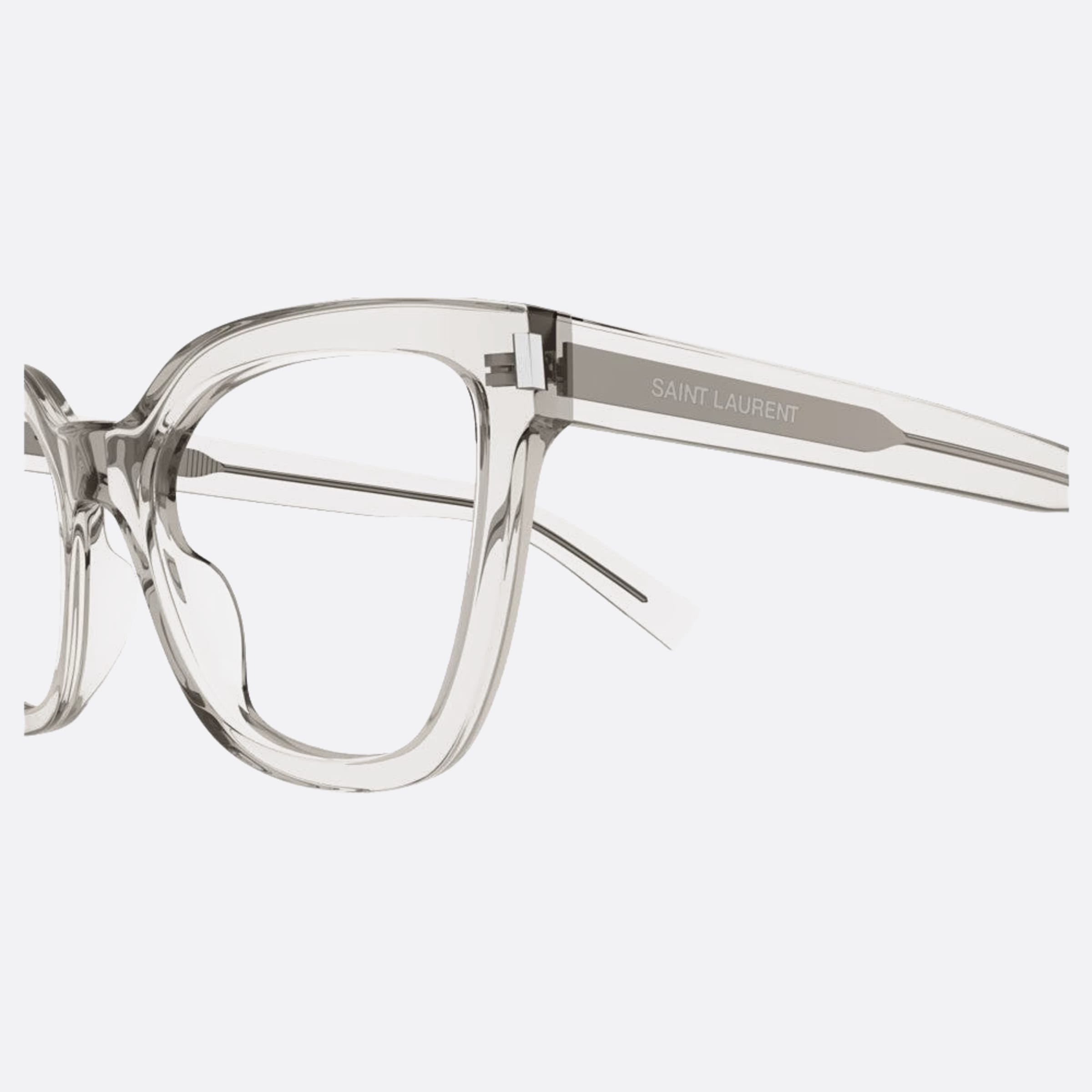 Saint 54mm Laurent Tgy Grey Cat Eye Woman Eyeglasses - Detail View