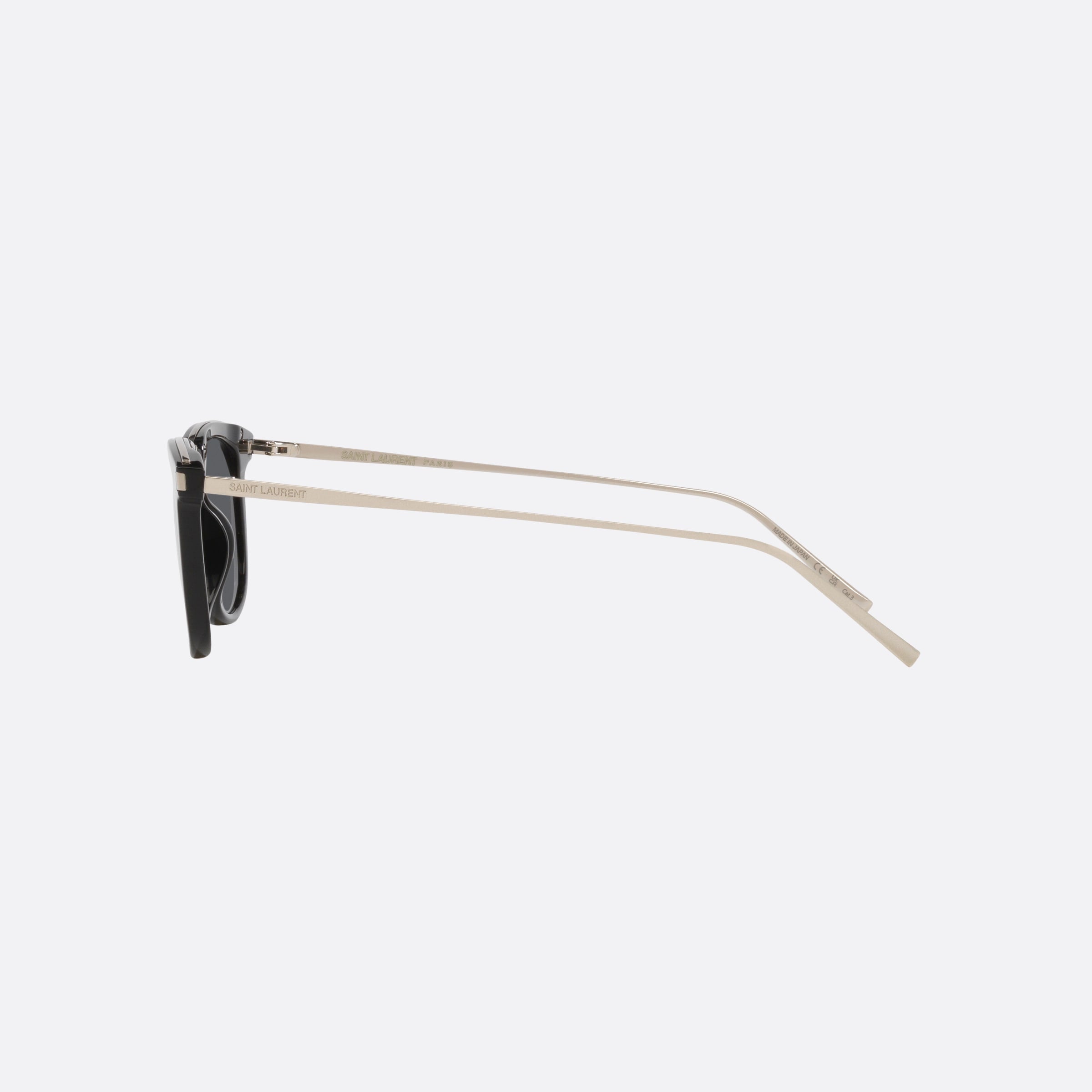 Saint 50mm Laurent Black Round Unisex Sunglasses - Detail View