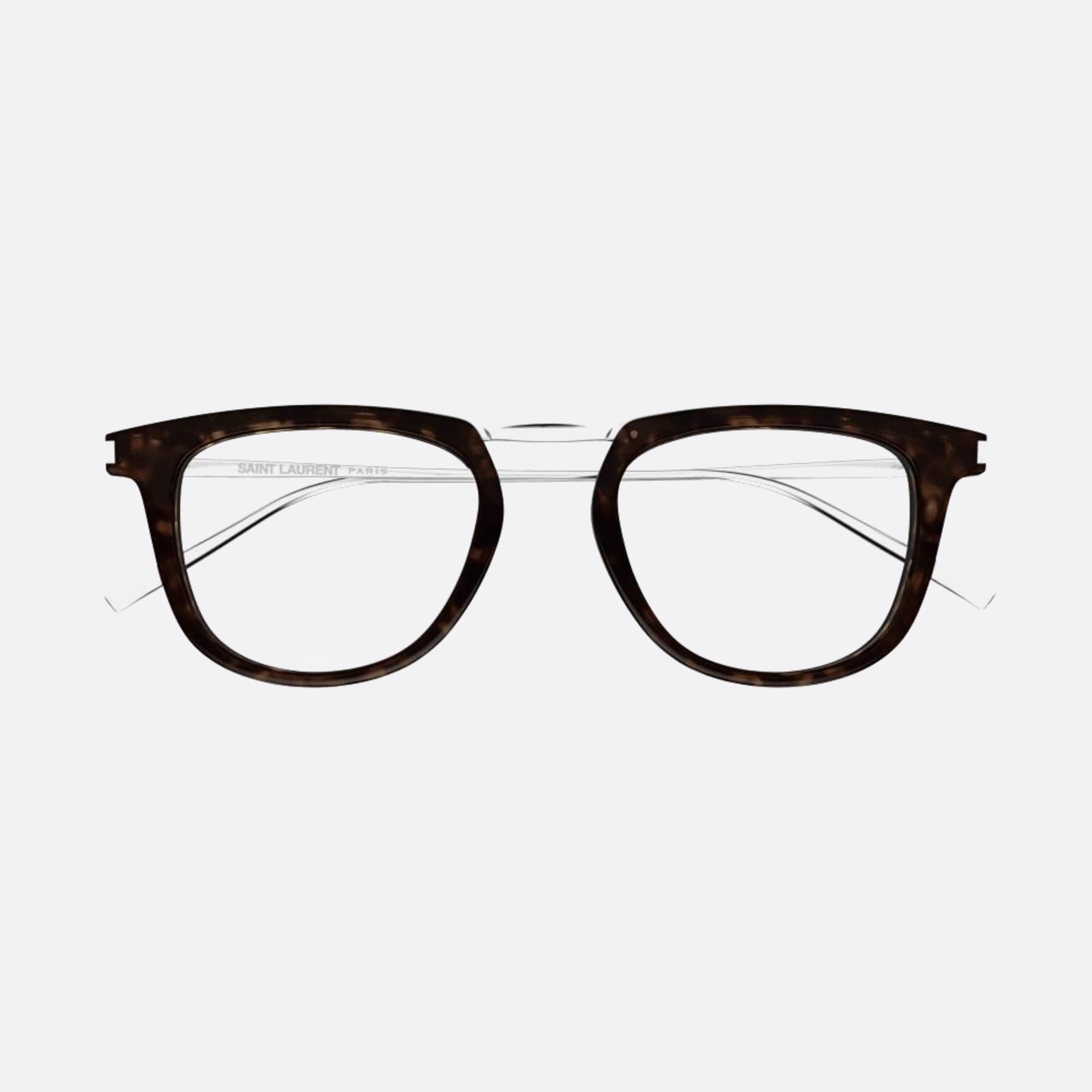 Saint 50mm Laurent Opt Havana Pantos Unisex Eyeglasses - Main View