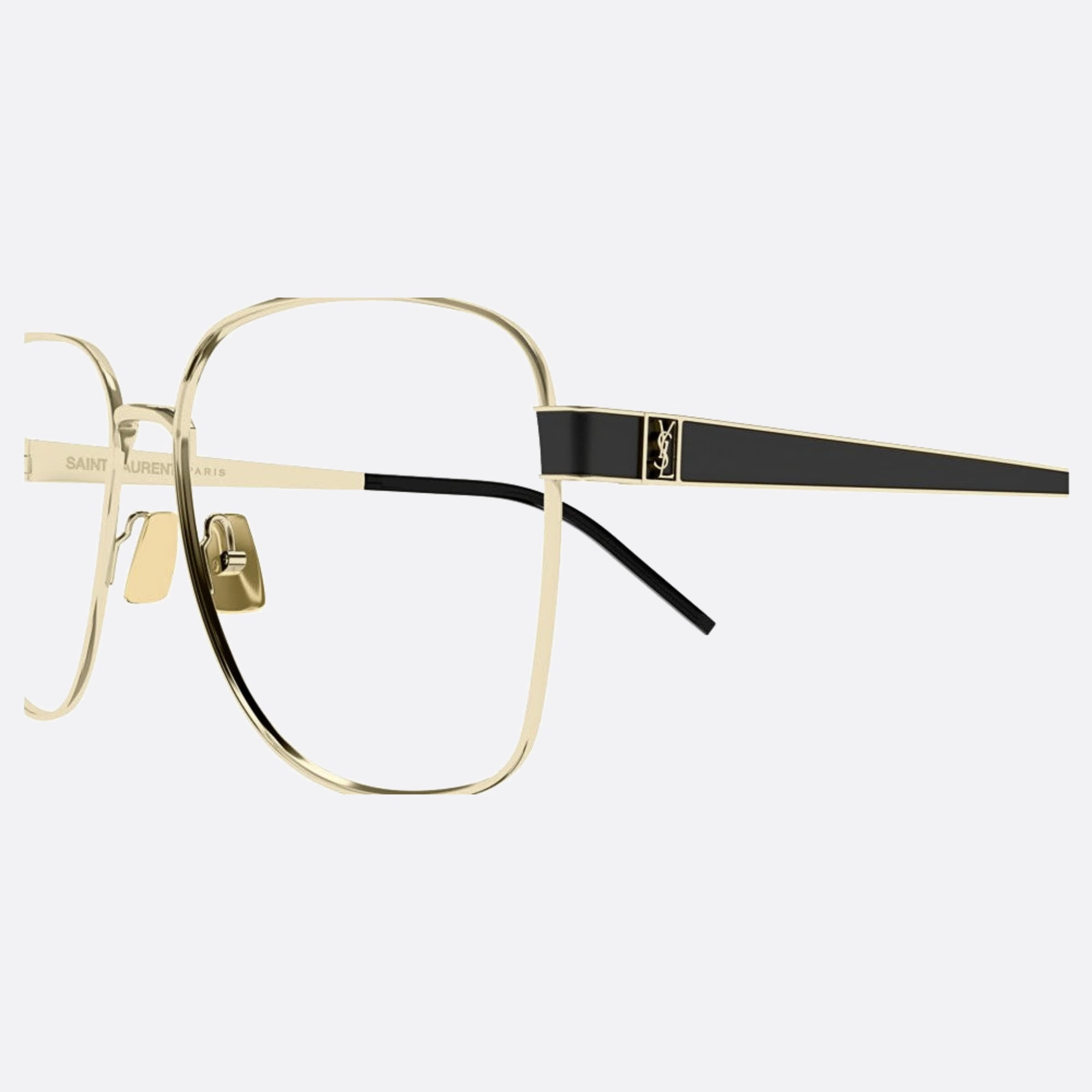 Saint 57mm Laurent M134 Gold Geometric Woman Eyeglasses - Detail View