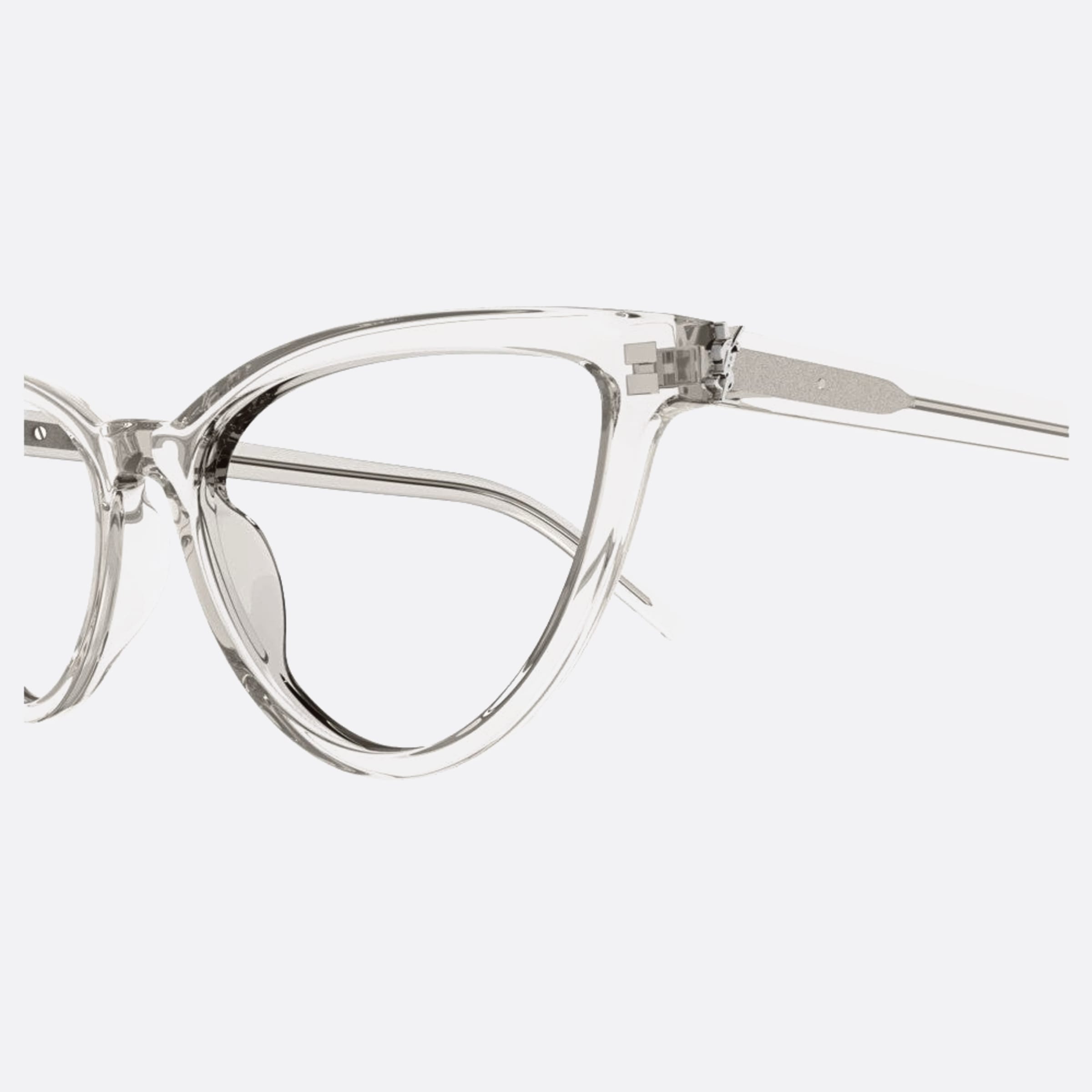 Saint 55mm Laurent M138 Transparent Cat Eye Woman Eyeglasses - Detail View